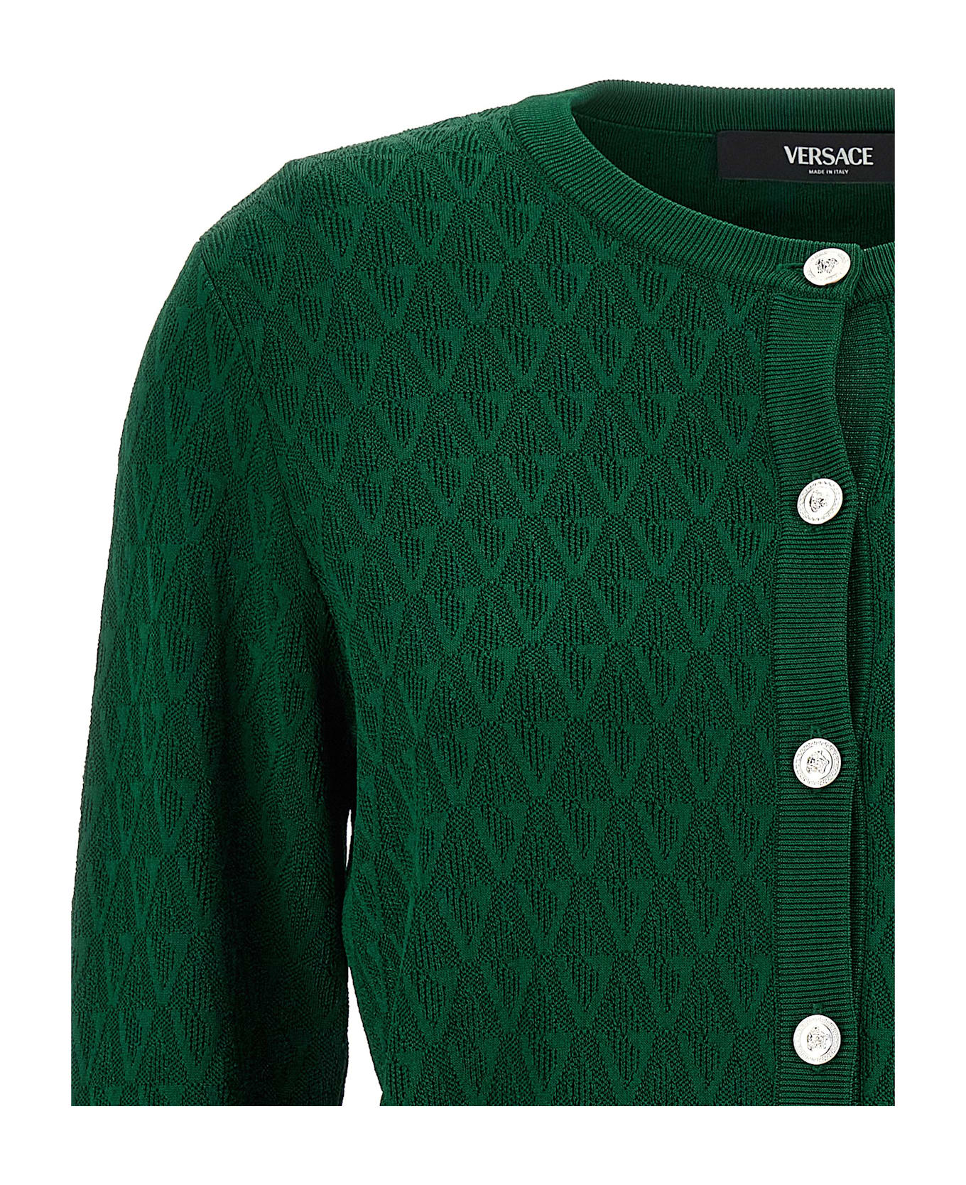 Versace Cardigan Pattern V - Green