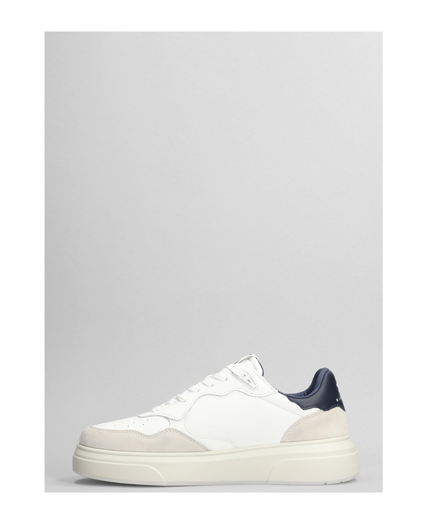 John Richmond Sneakers In White Suede And Leather - white