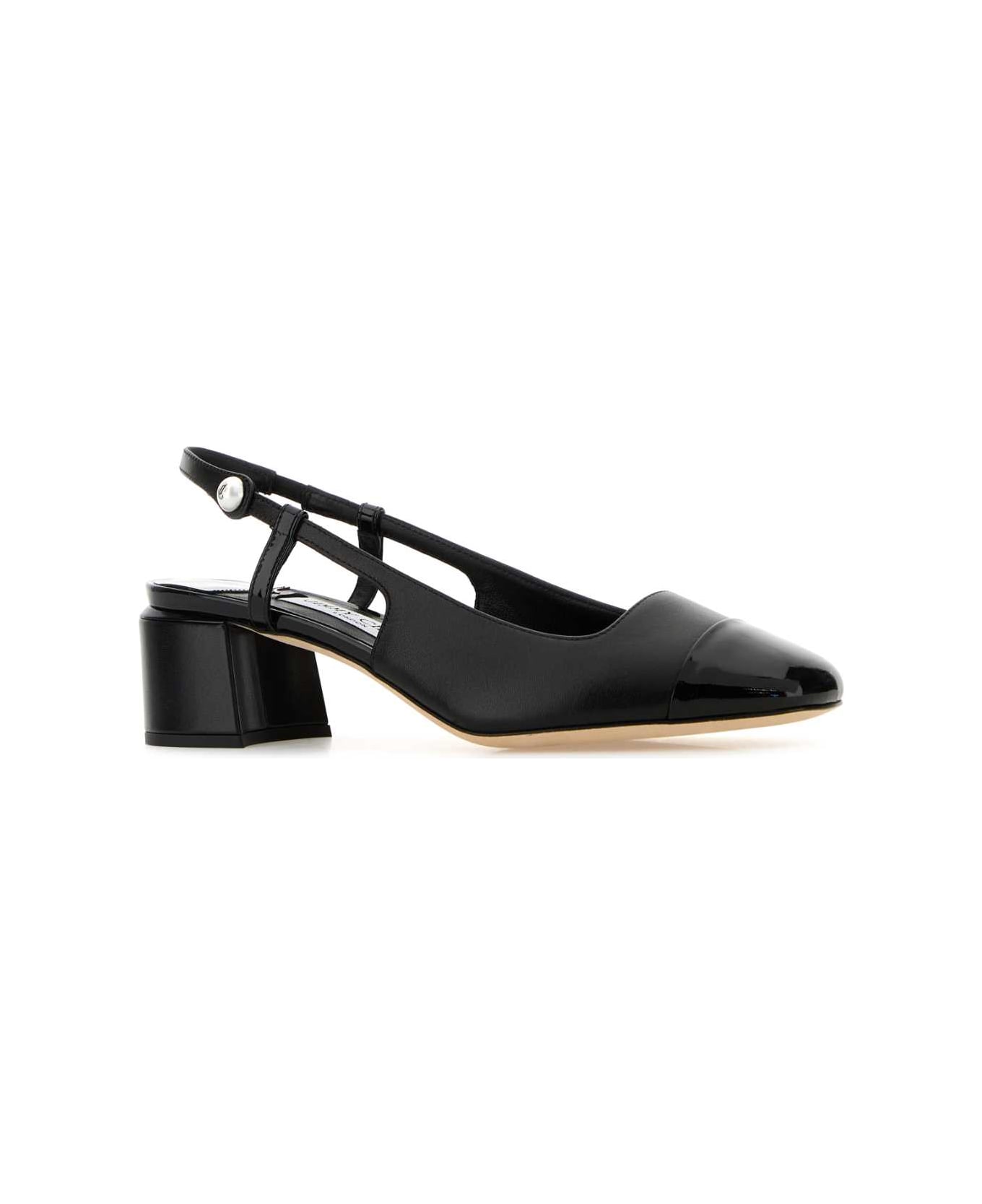 Jimmy Choo Black Nappa Leather Elisa Pumps - BLACKBLACK