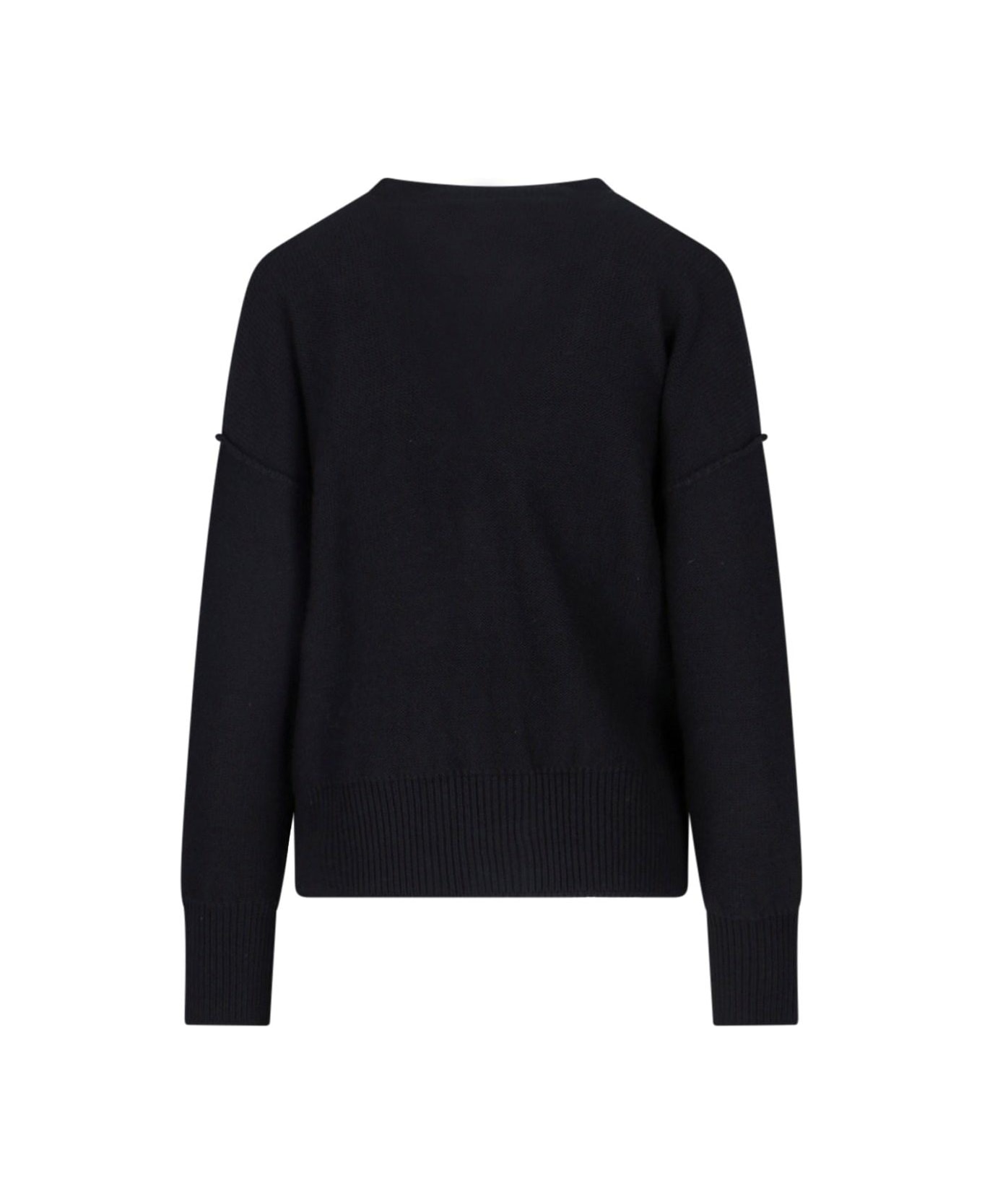 MM6 Maison Margiela Destroyed Cardigan - Black