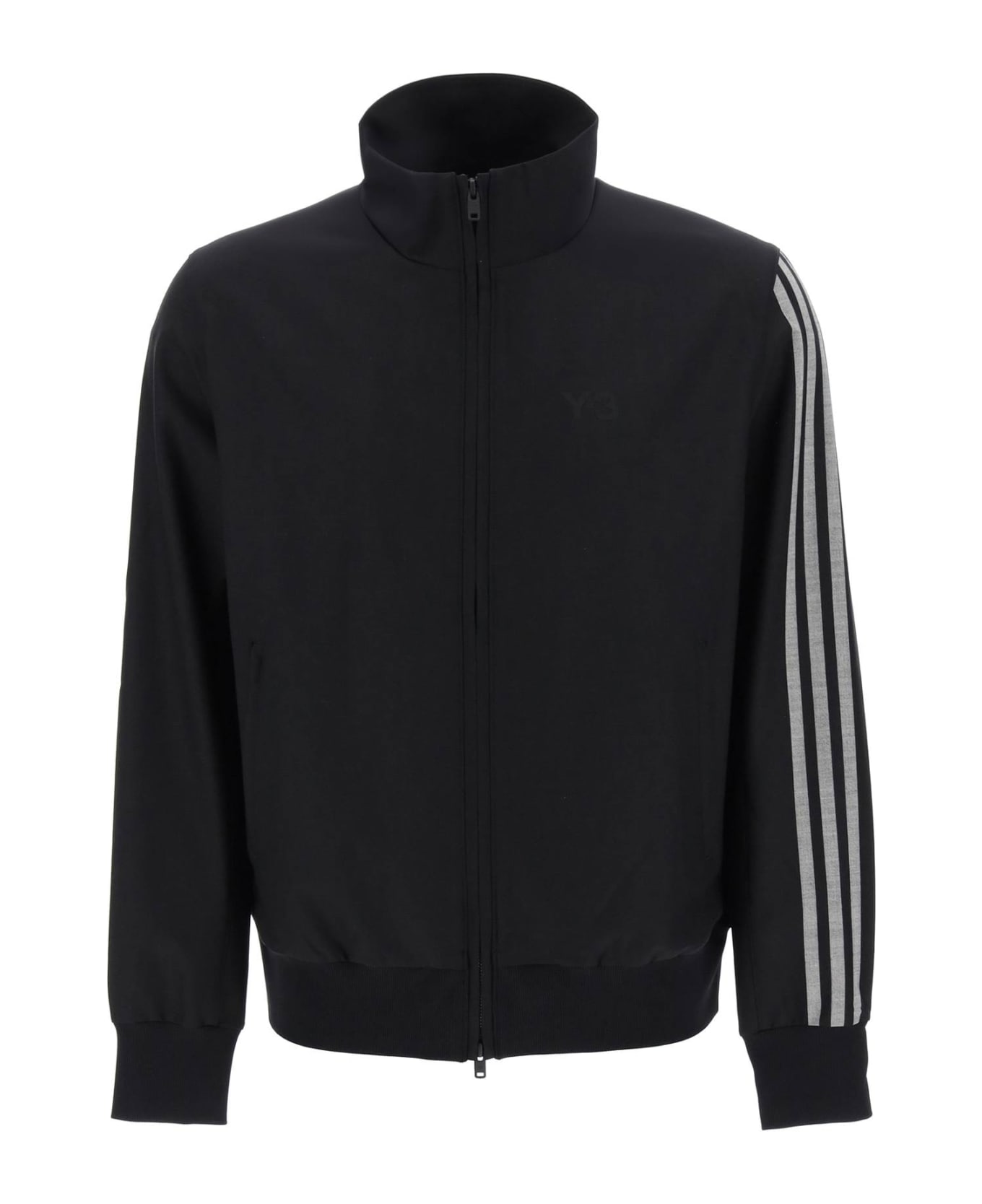 Y-3 Zip-up Track Sweatshirt Fleece - BLACK (Black)