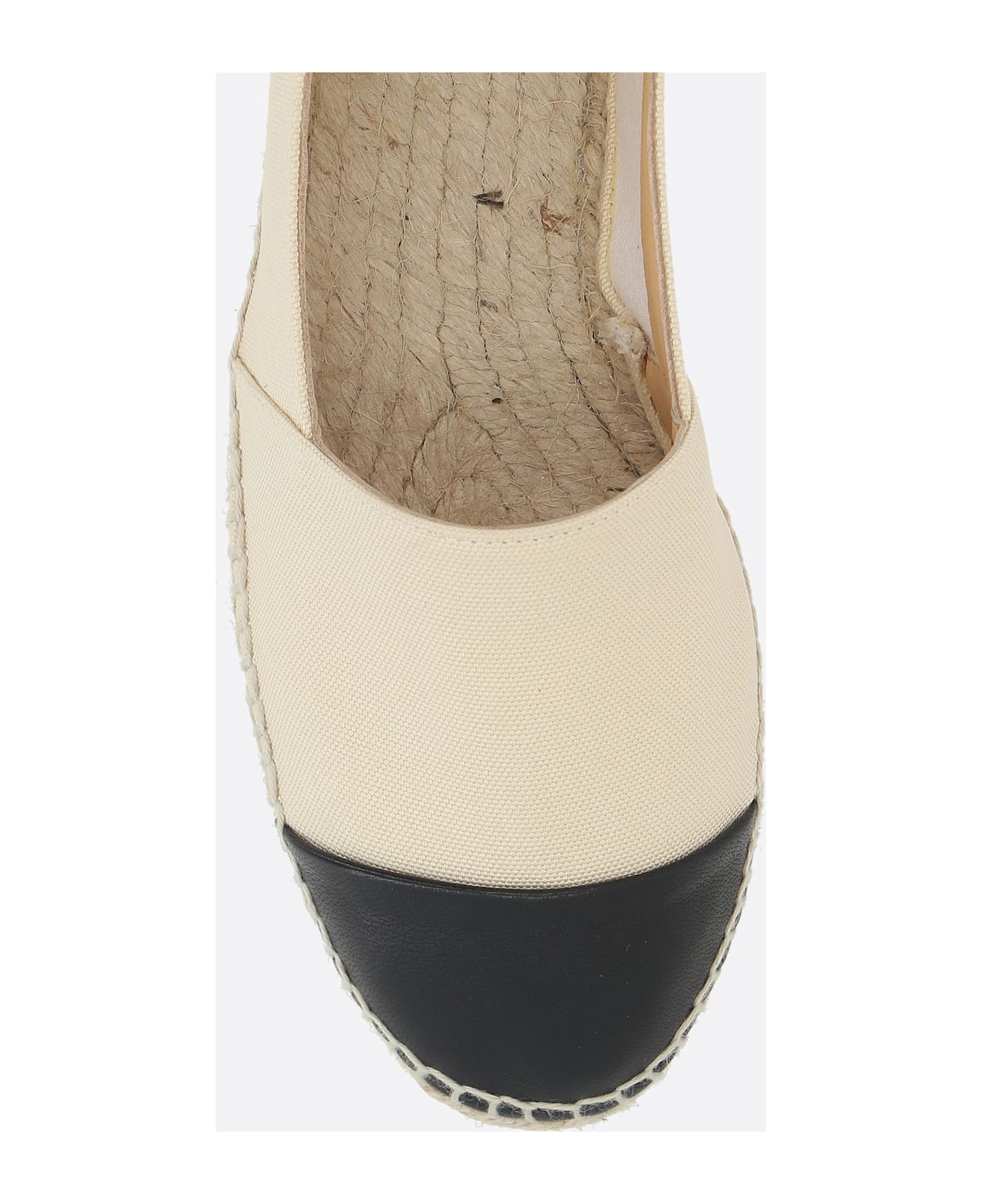 Castañer Katty Espadrilles In Canvas And Smooth Leather - Crudo フラットシューズ