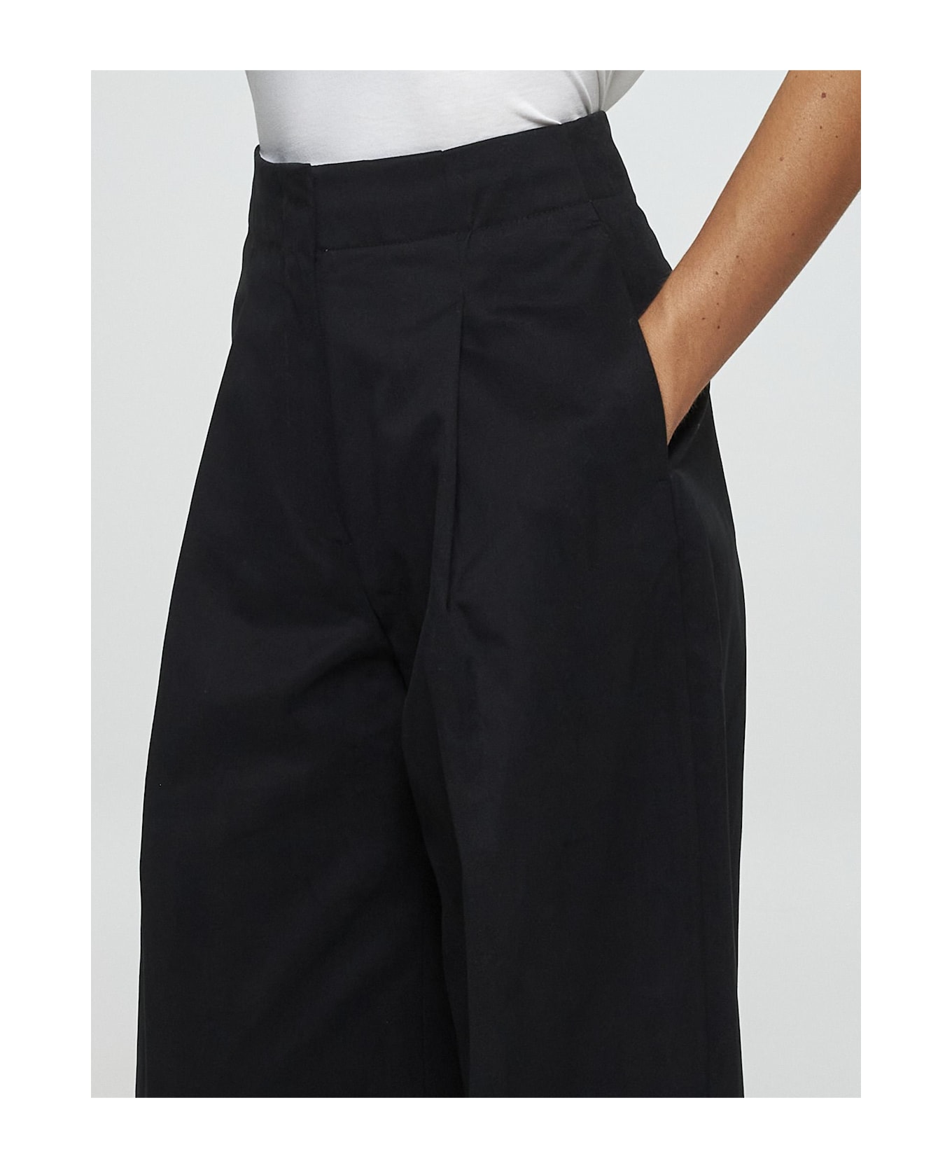 Studio Nicholson Dordoni Cotton Trousers - BLACK