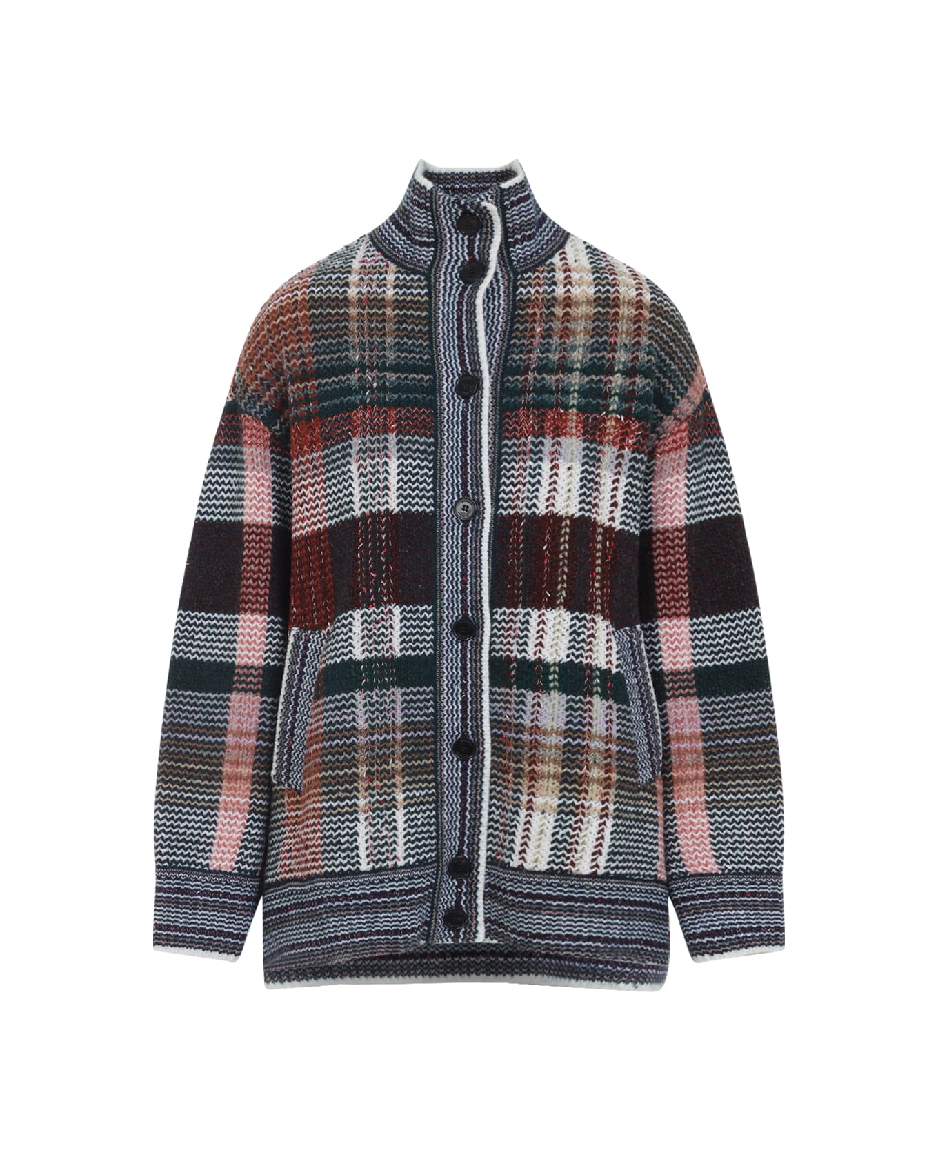 Missoni Buttoned Cardigan - Green Red
