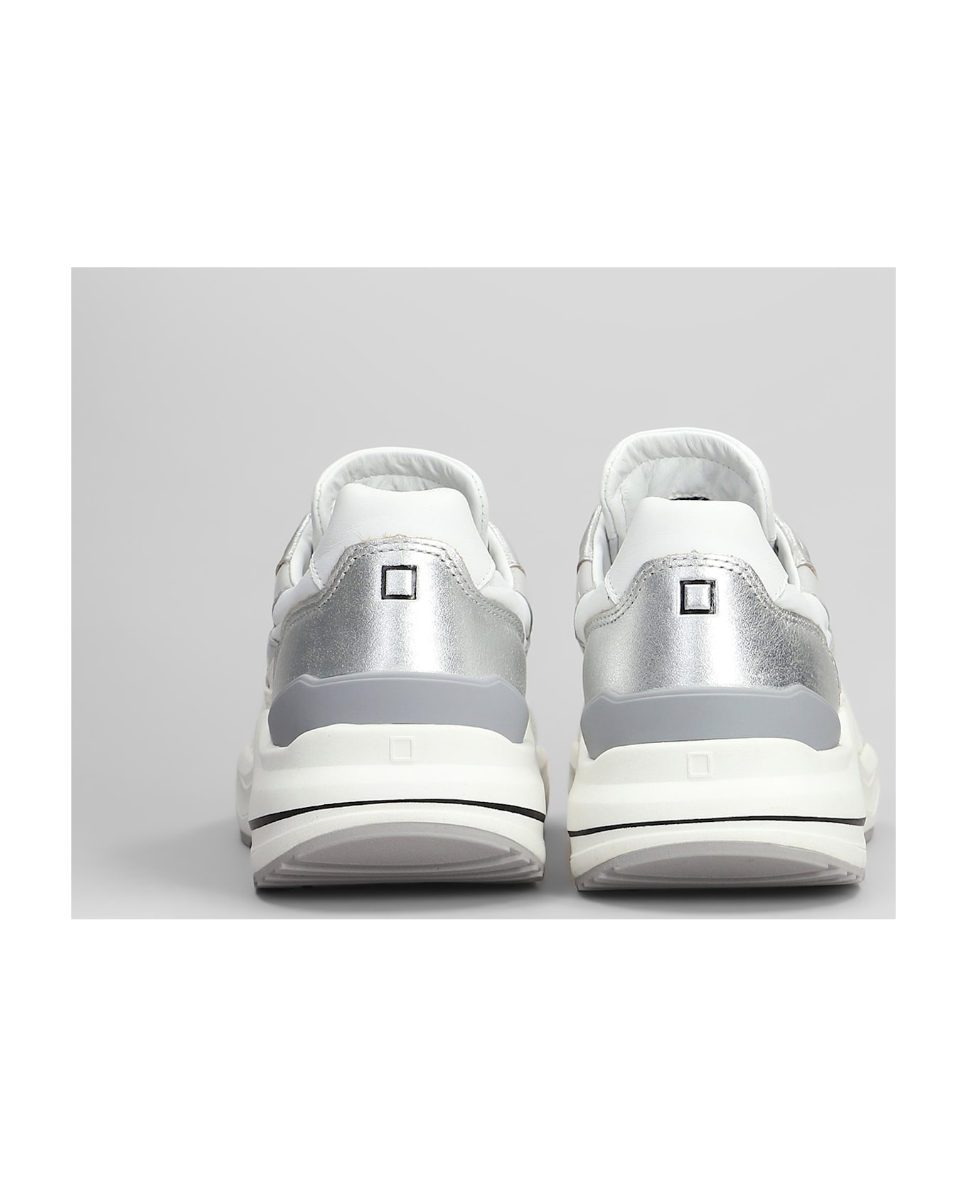 D.A.T.E. Fuga Sneakers In White Suede And Leather - white