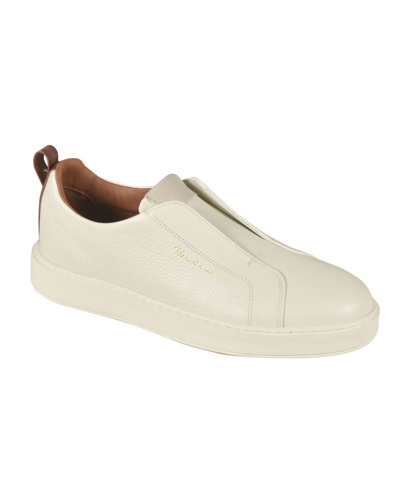 Santoni Logo Open Toe Sneakers - White スニーカー