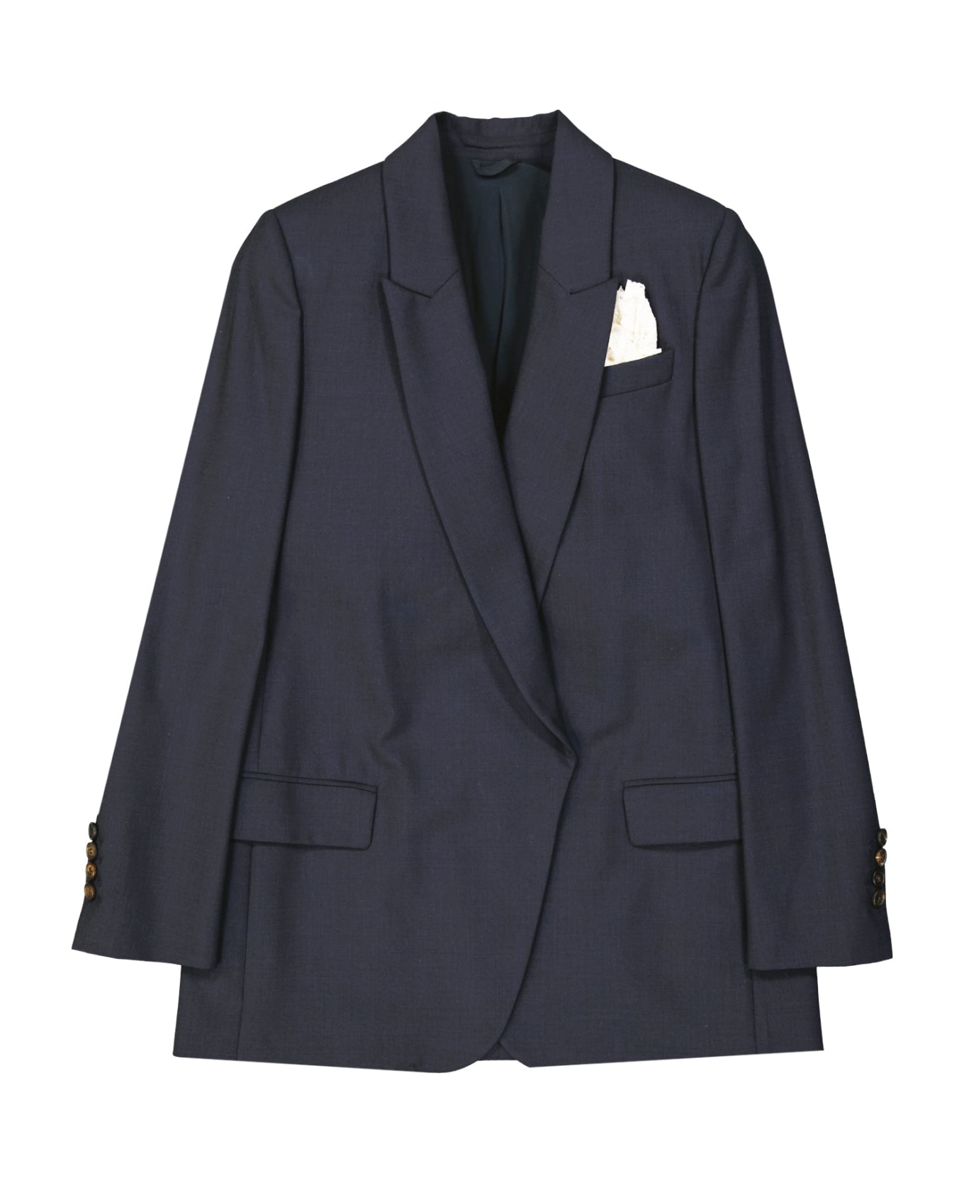 Brunello Cucinelli Virgin Wool Jacket - Blue ブレザー