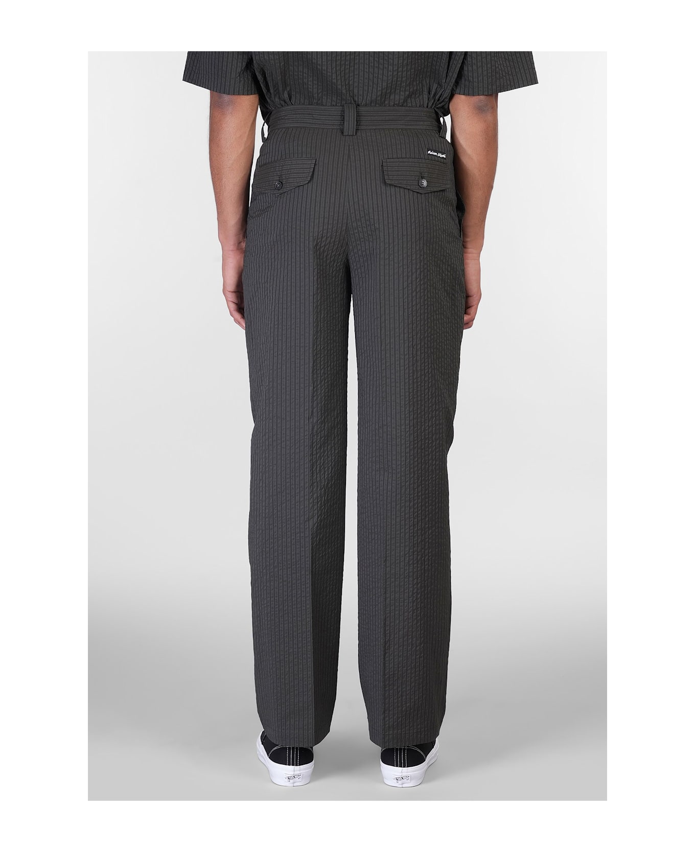 Maison Kitsuné Pants In Black Polyester - black