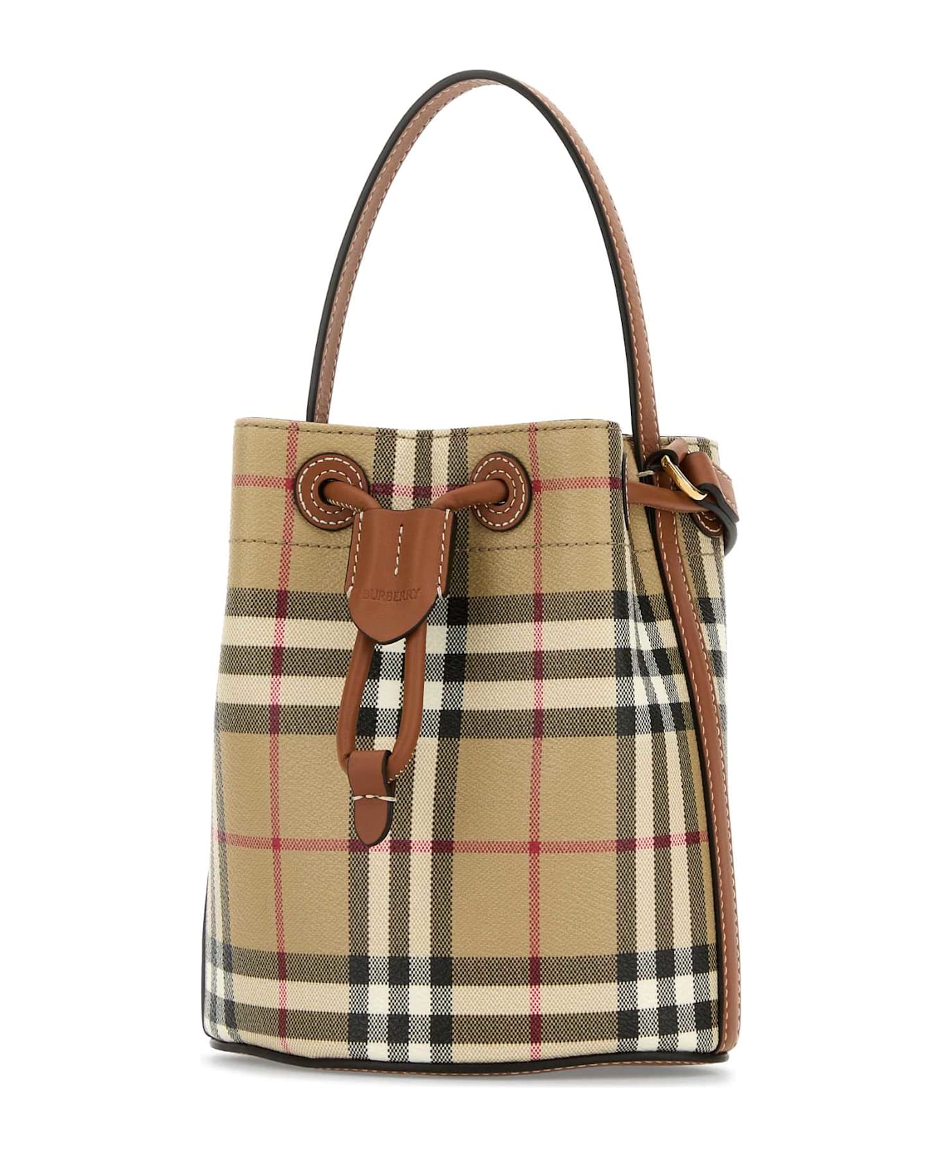 Burberry Printed Canvas Bucket Bag - VNTGCHKBRIARBROWN