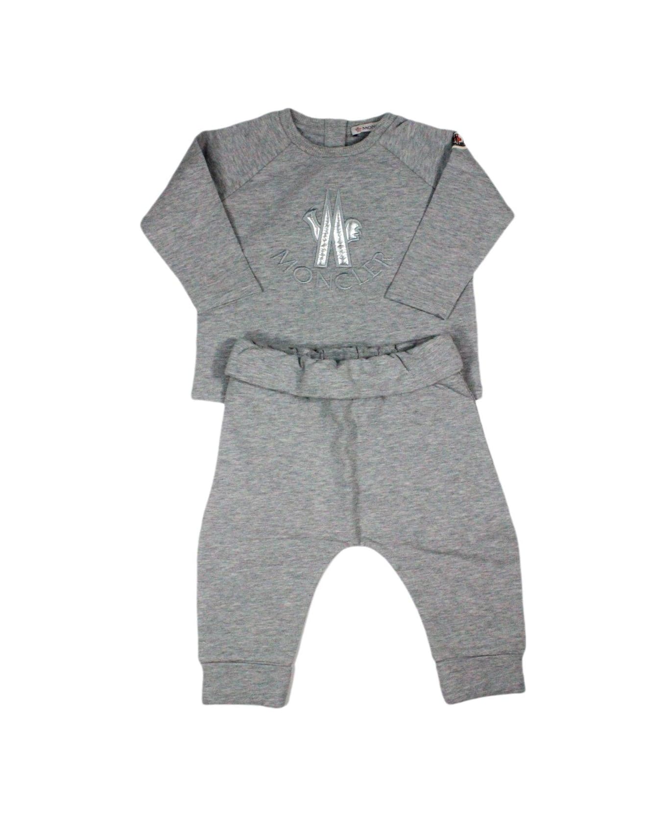 Moncler Logo Embroidered Two-piece Tracksuit Set