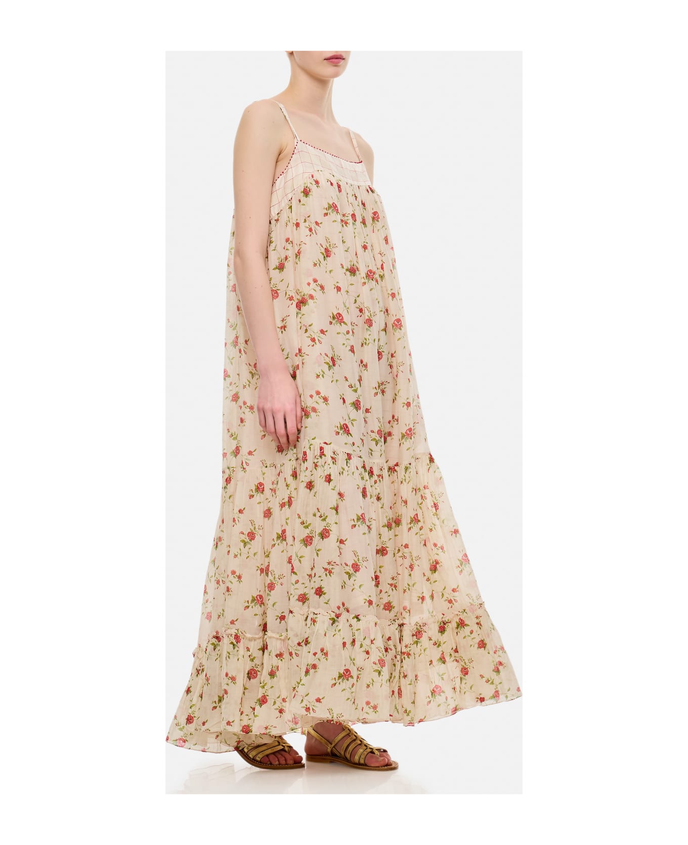Péro Cotton Silk Midi Dress - MultiColour ワンピース＆ドレス