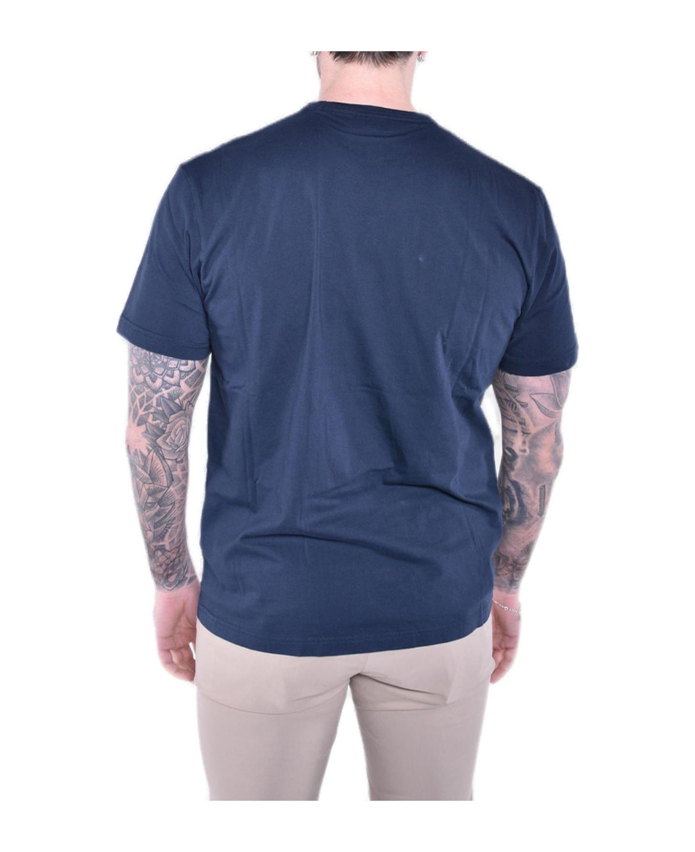 Woolrich Logo Printed Crewneck T-shirt - Melton blue