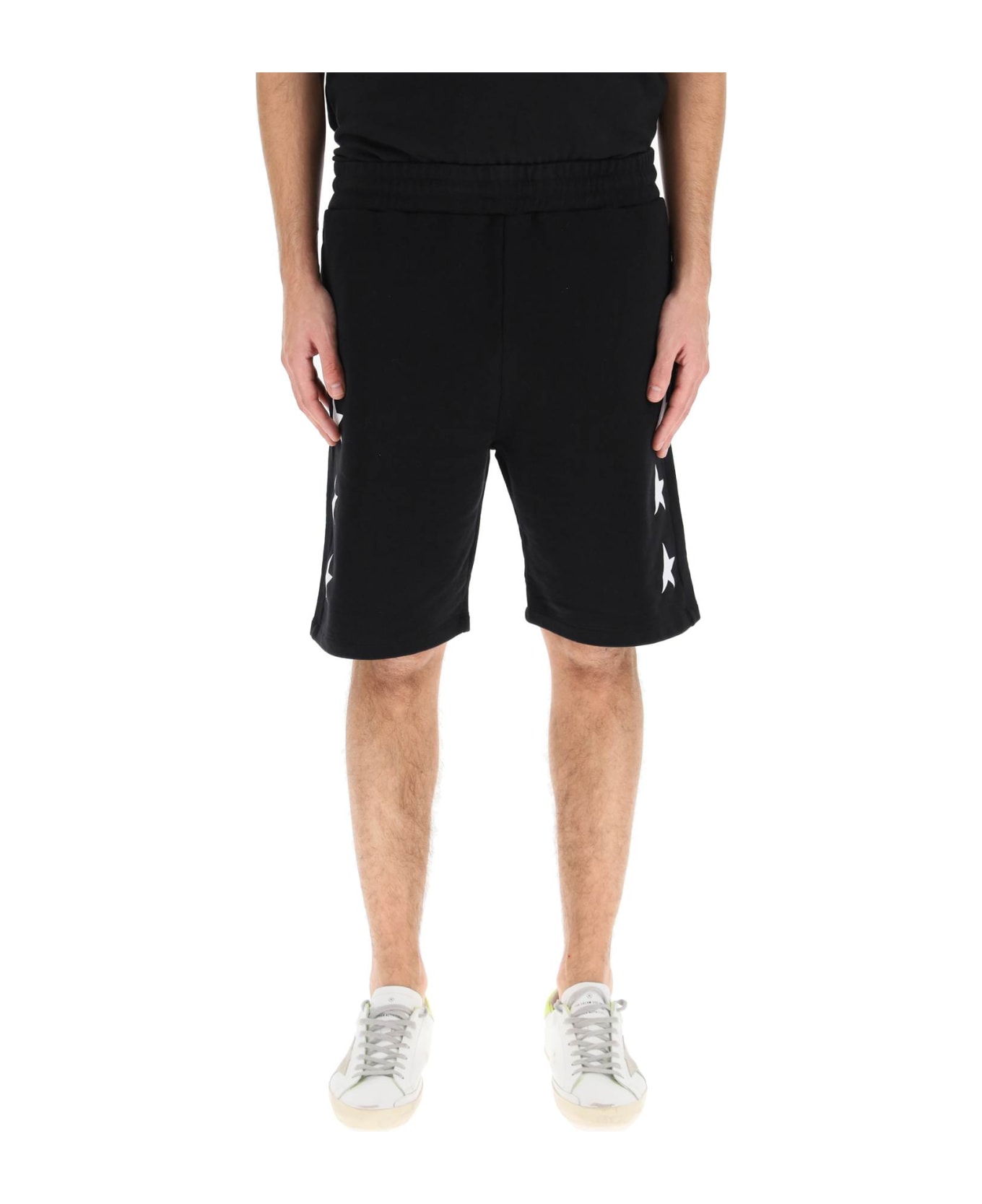 Golden Goose Diego Star Short Sweatpants - BLACK WHITE (Black) ショートパンツ