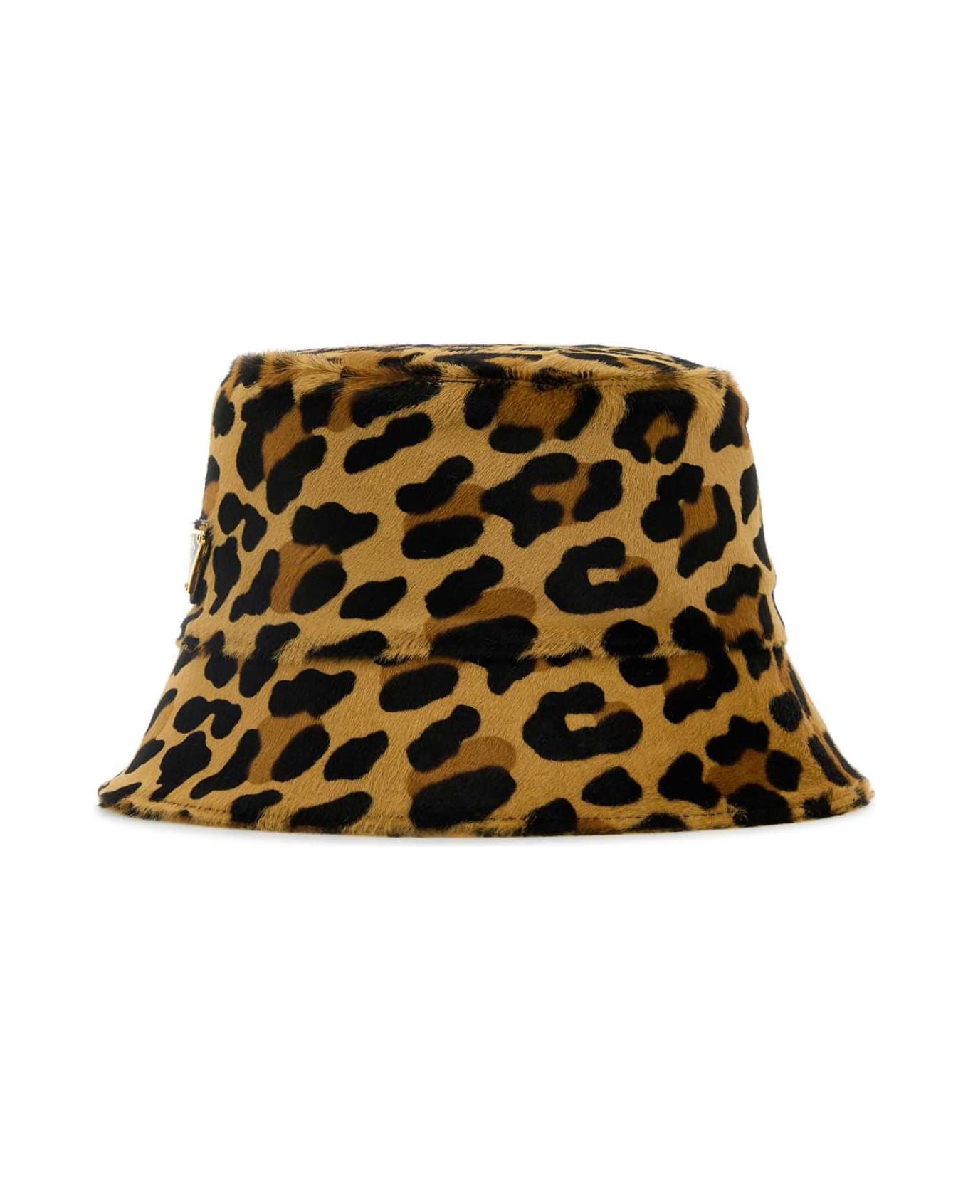 Prada Printed Calf Hair Bucket Hat - MIELE