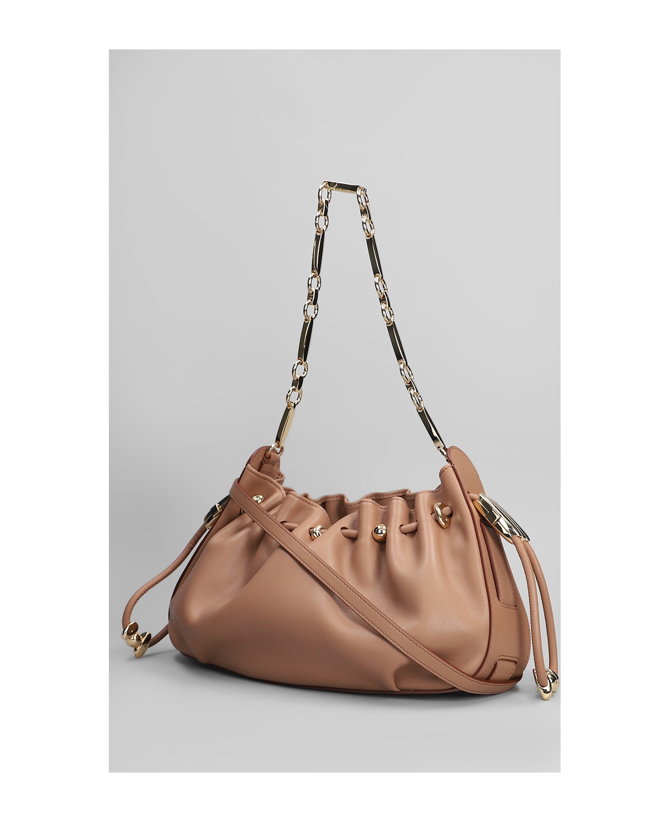 Zimmermann Halcyon Shoulder Bag In Taupe Leather - taupe