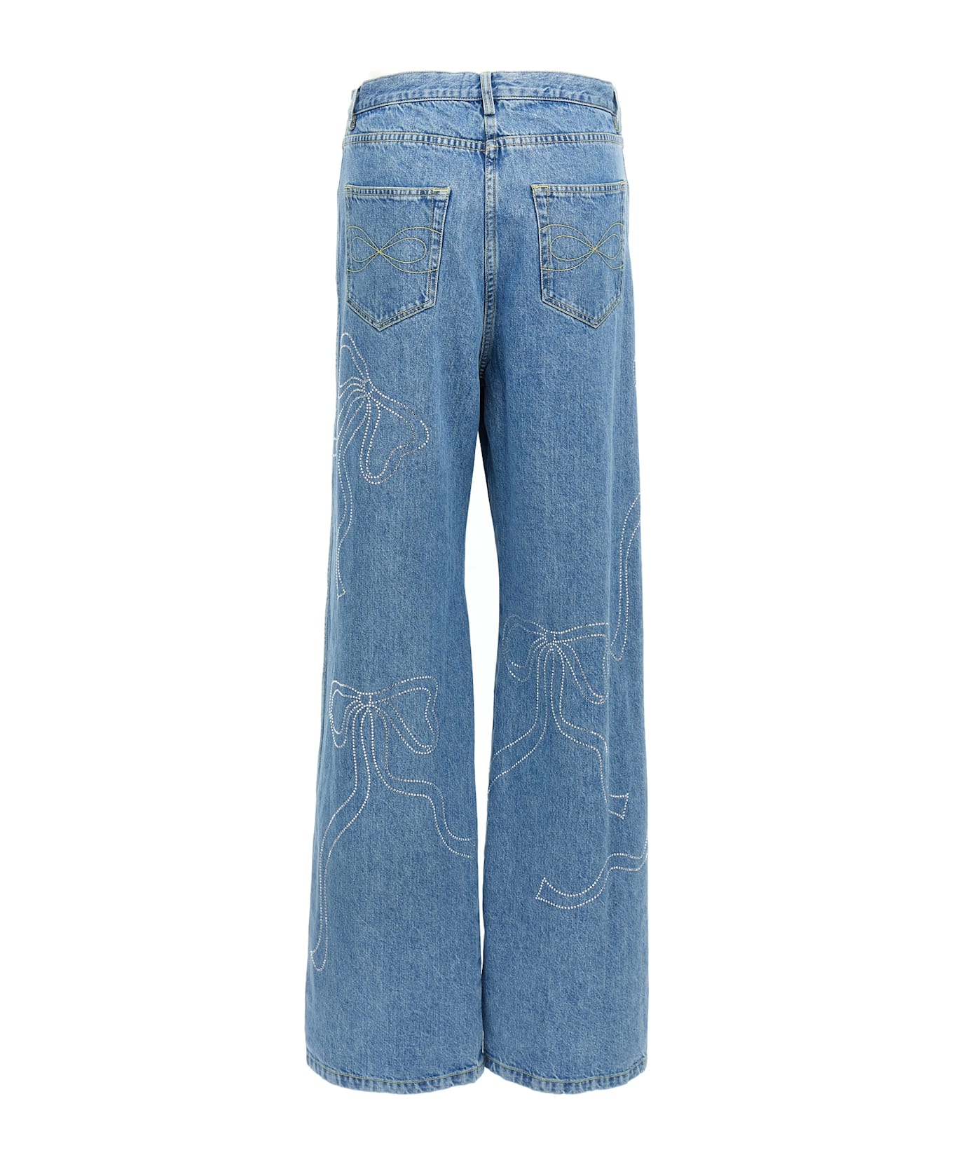 Mach 
Mach 
crystal Ribbon Hot Fix
 Jeans - Light Blue