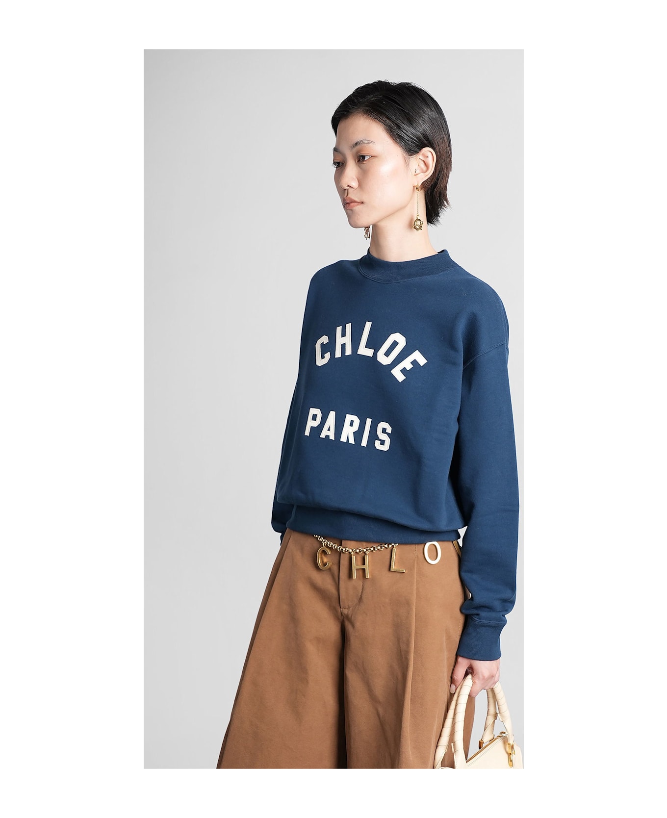 Chloé Sweatshirt In Blue Cotton - blue フリース