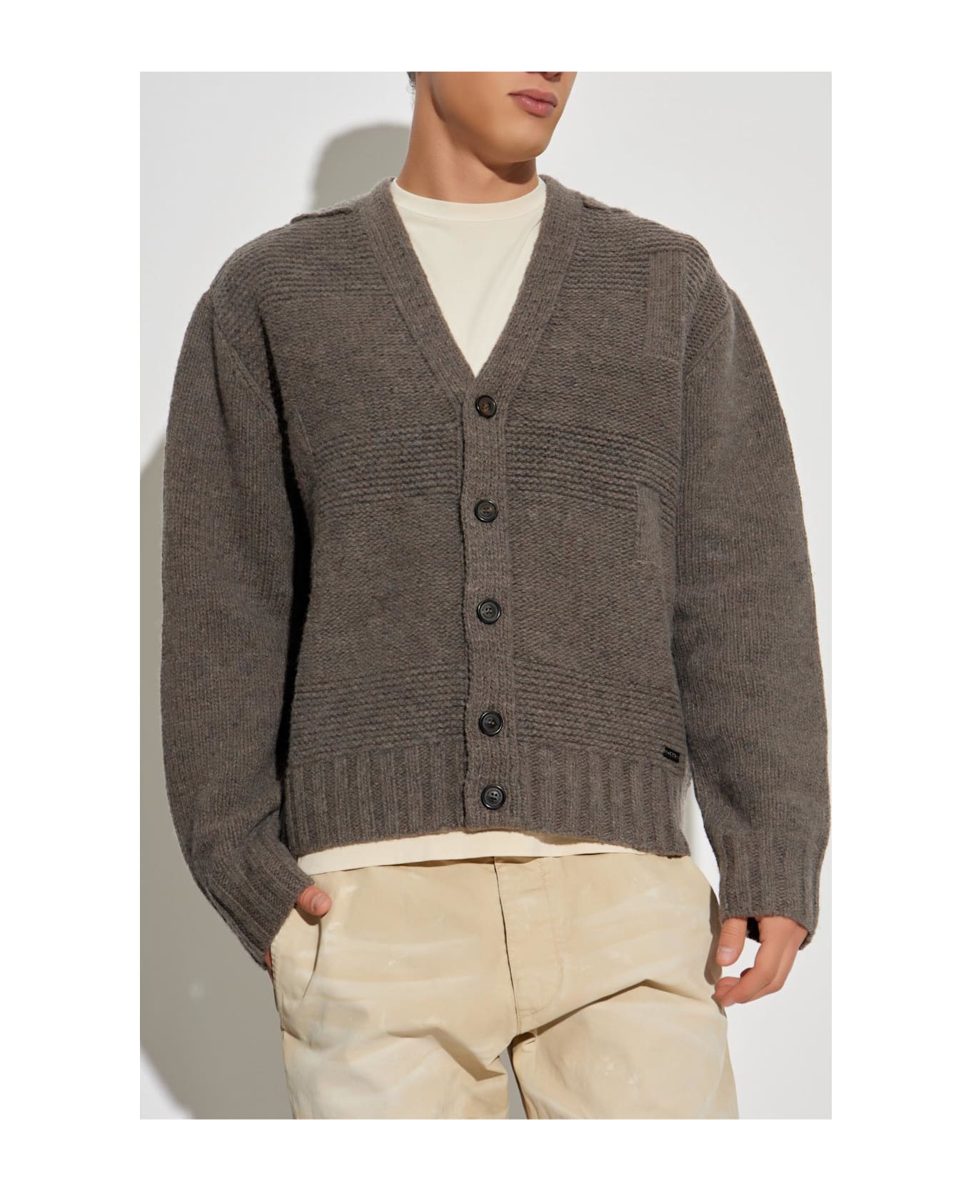 Dsquared2 Wool Cardigan - Brown