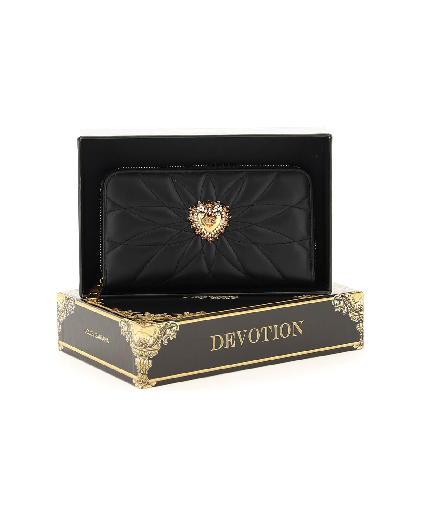 Dolce & Gabbana Devotion Zip-around Wallet - Black 財布