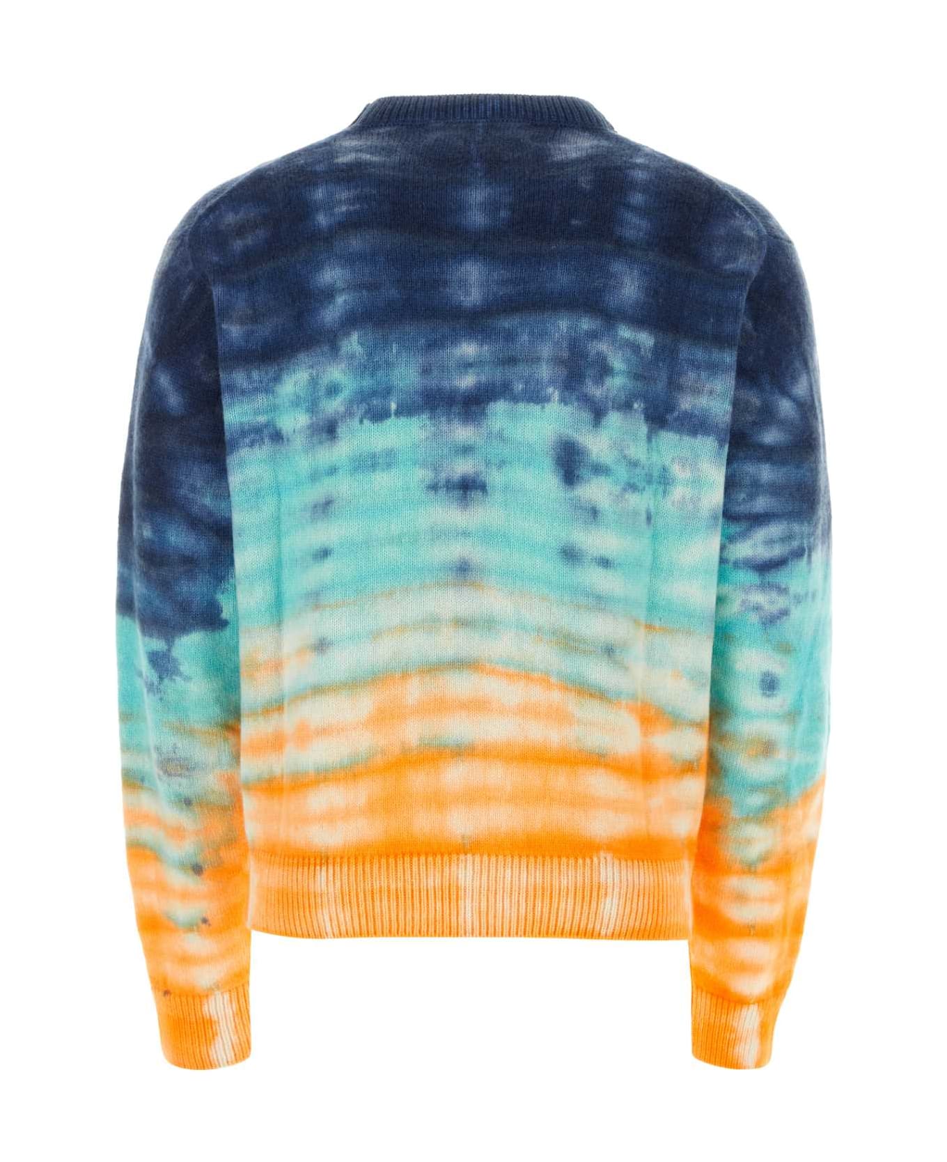 The Elder Statesman Multicolor Cashmere Sweater - IVORY