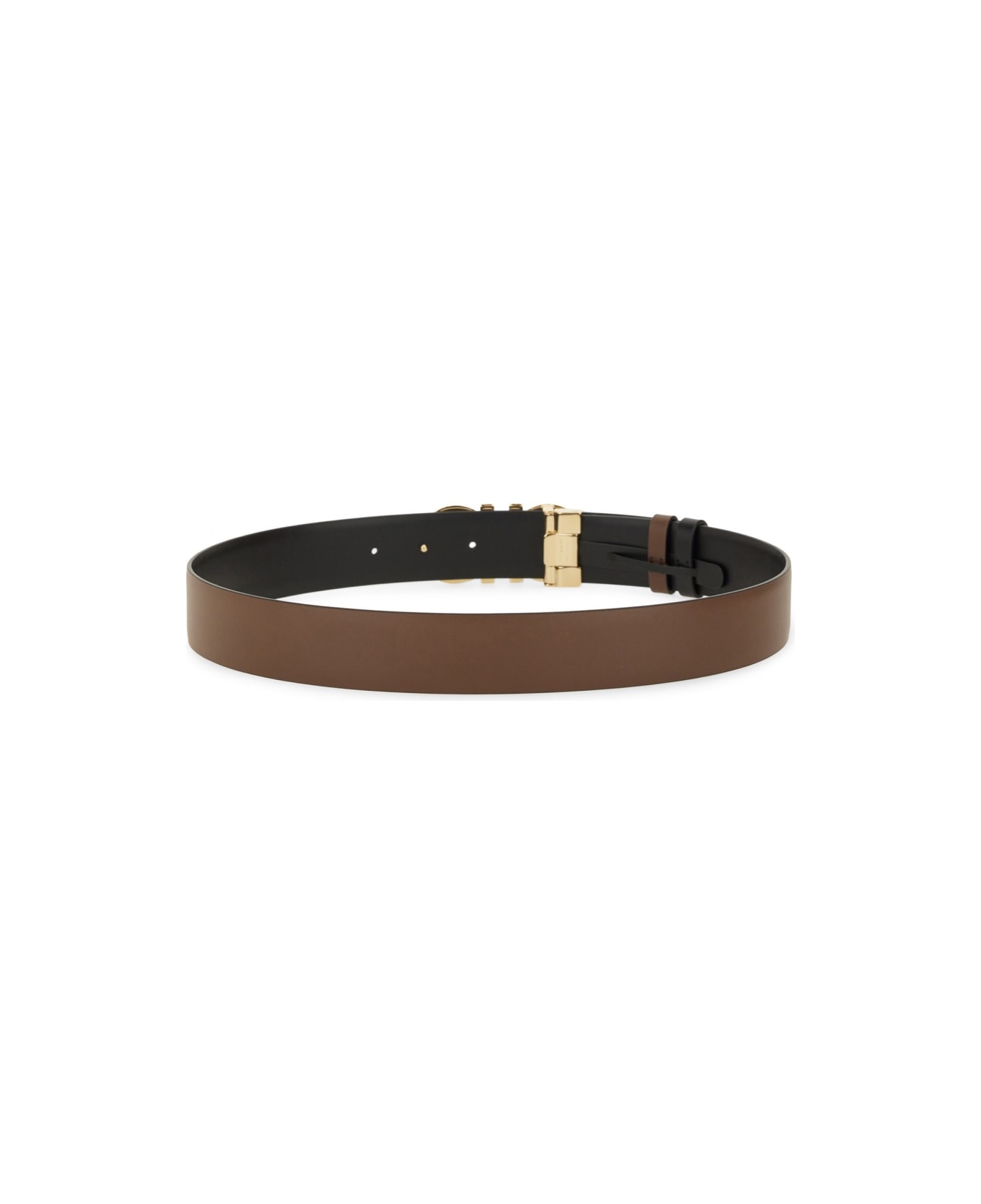 Ferragamo Reversible "hooks" Belt - BROWN