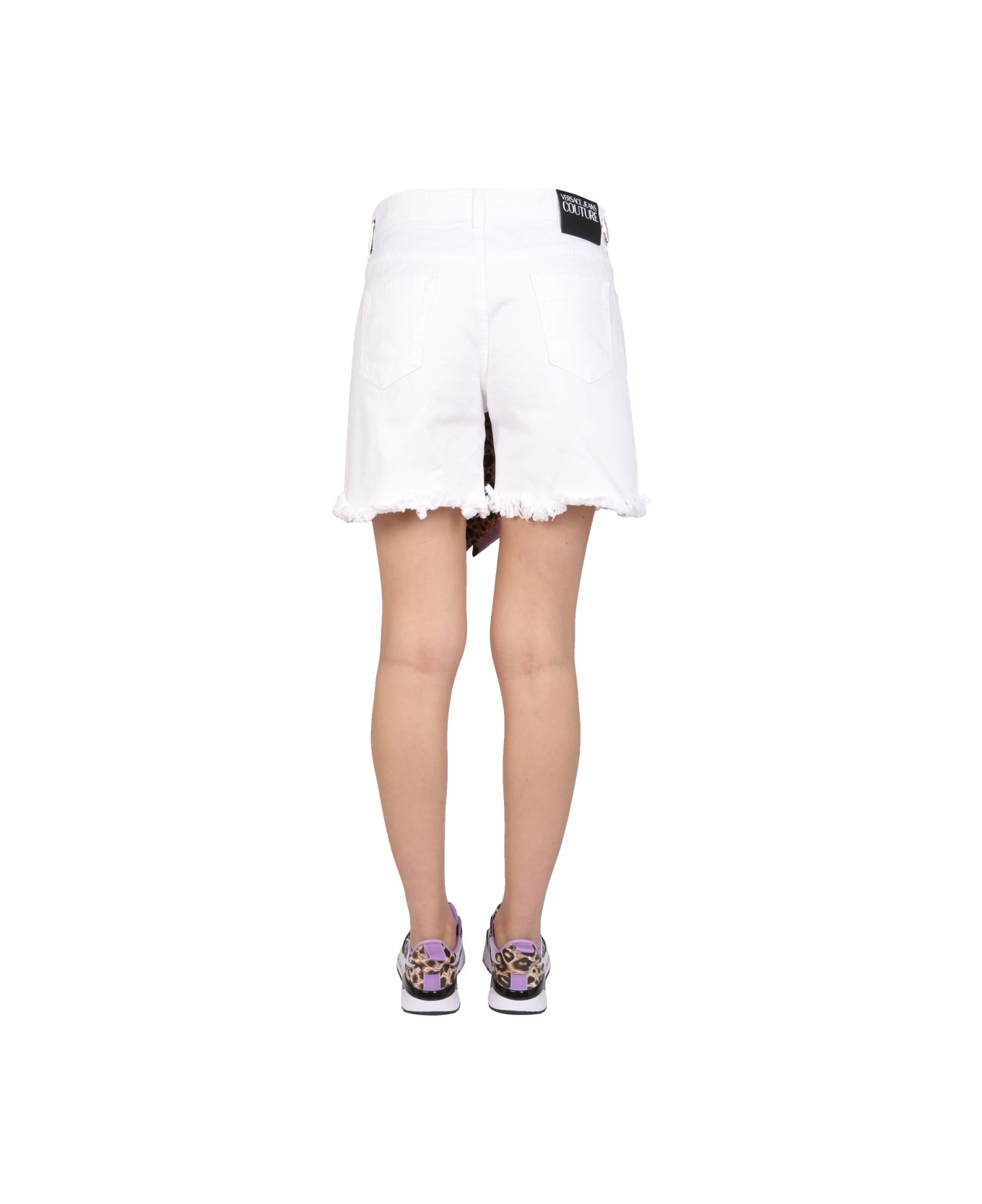 Versace Jeans Couture Scarf Shorts - WHITE