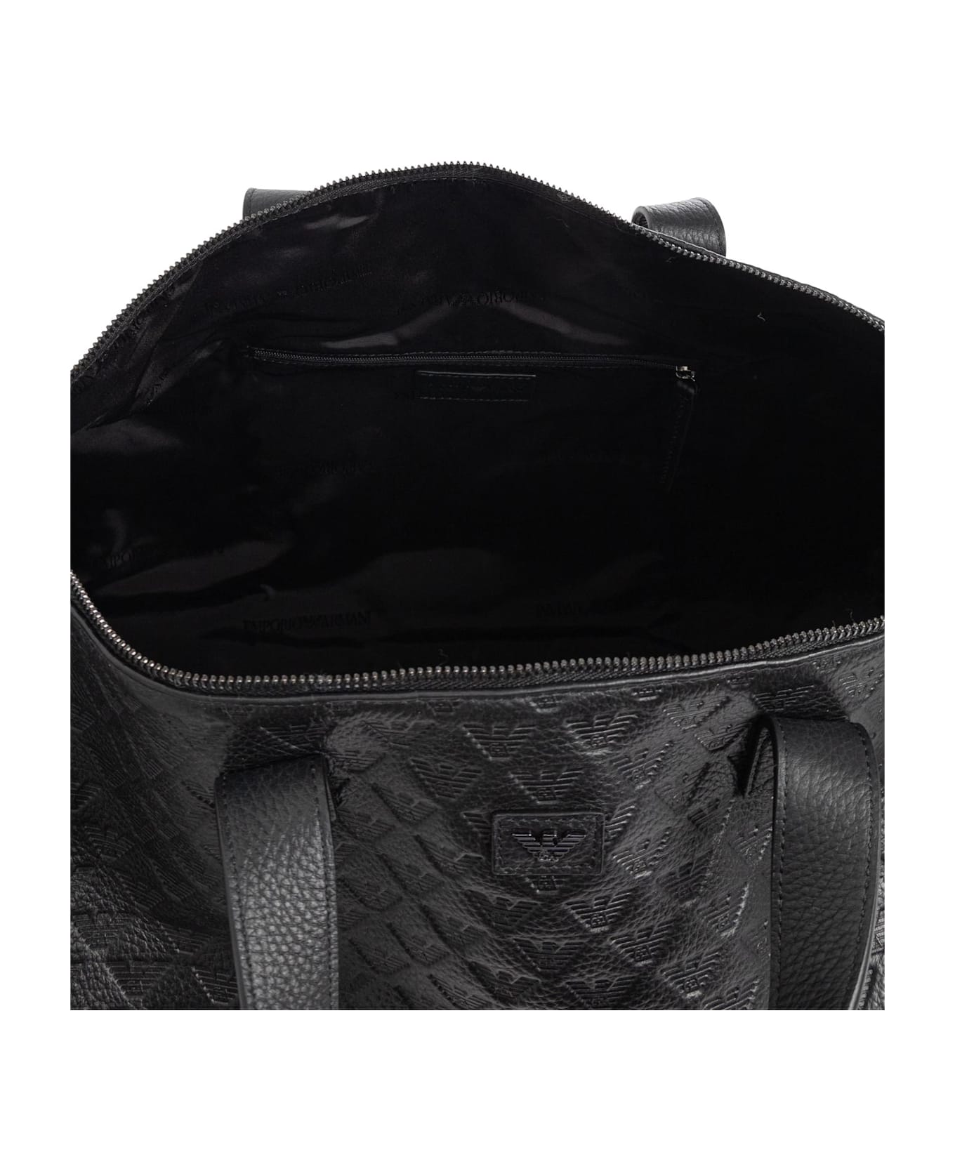 Emporio Armani Monogram Carry-on Bag - Black