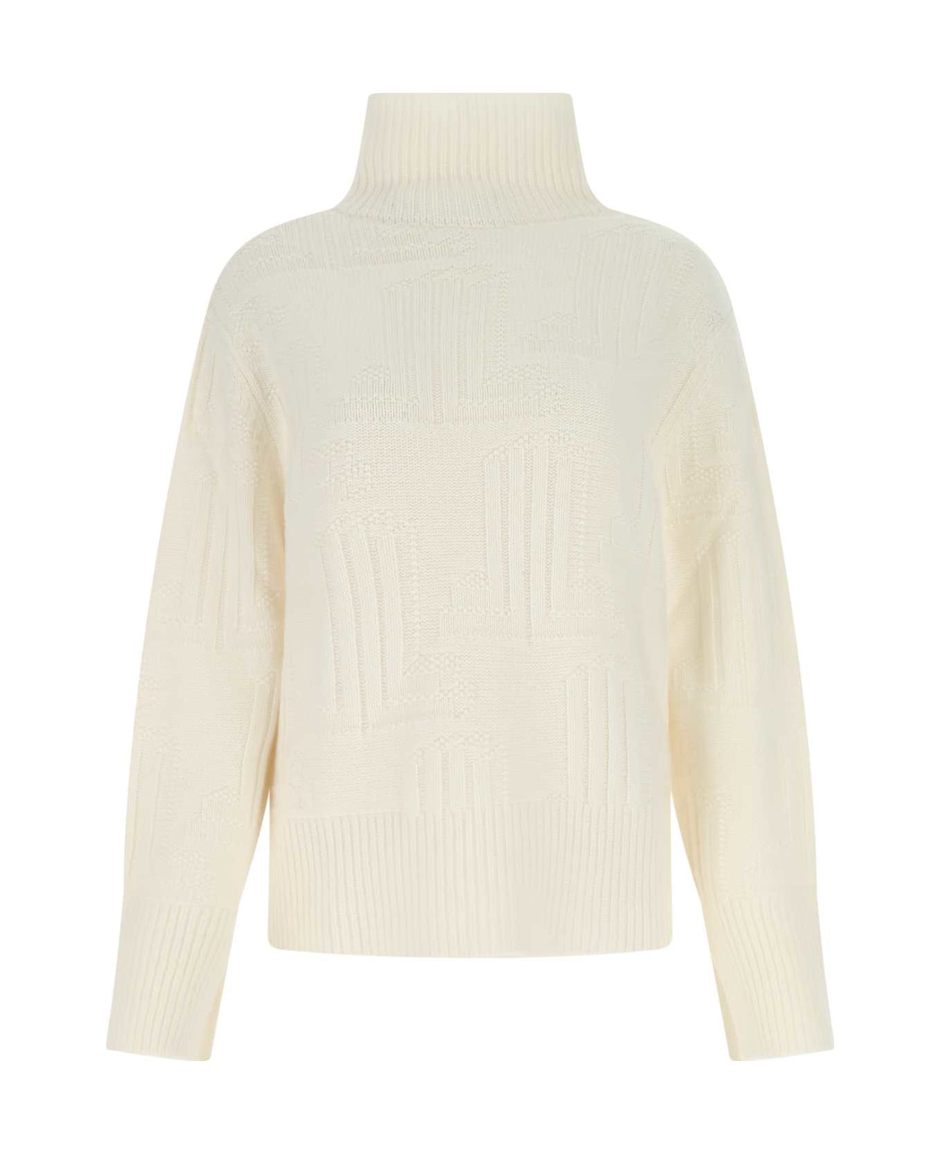 Lanvin Ivory Cashmere Oversize Sweater - 02