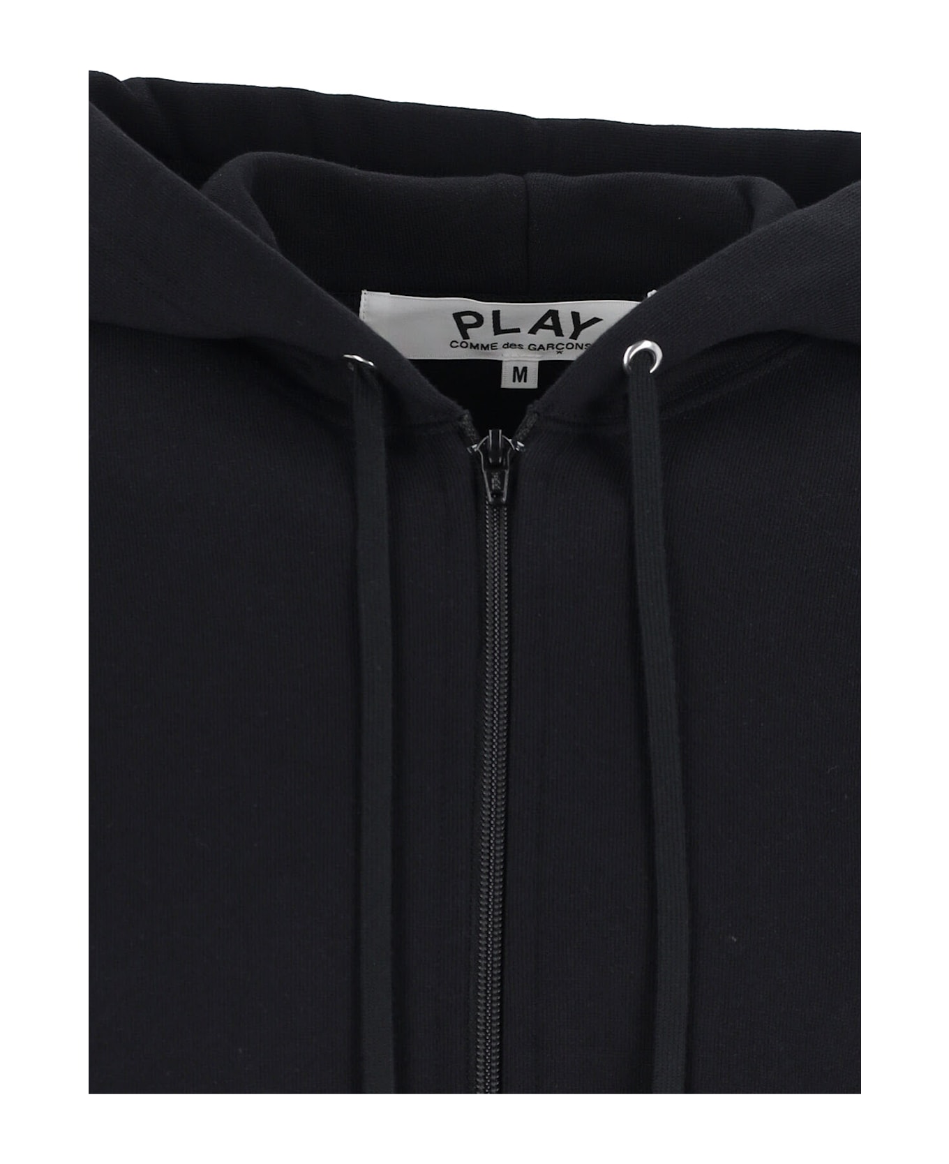 Comme des Garçons Play Logo Zip Sweatshirt - Black  