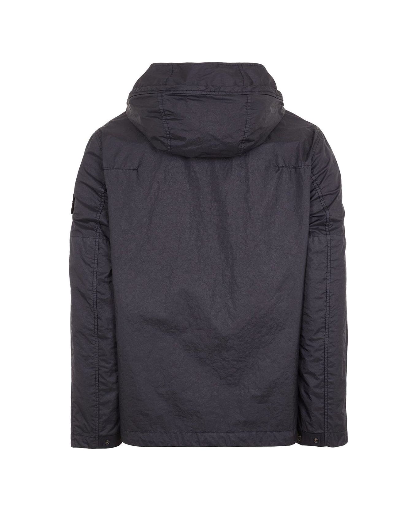 Stone Island Membrana 3l Tc Zipped Hooded Jacket - Blu