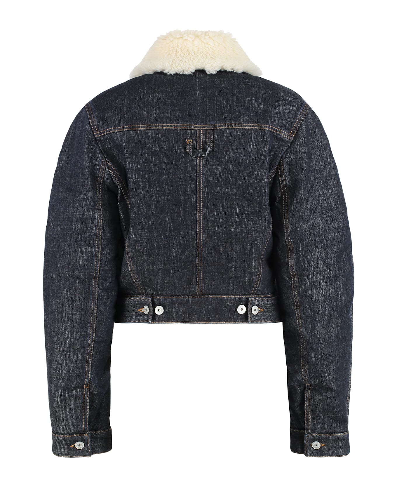 Jacquemus Aviator Jacket De-nîmes Ovalo In Denim - Denim