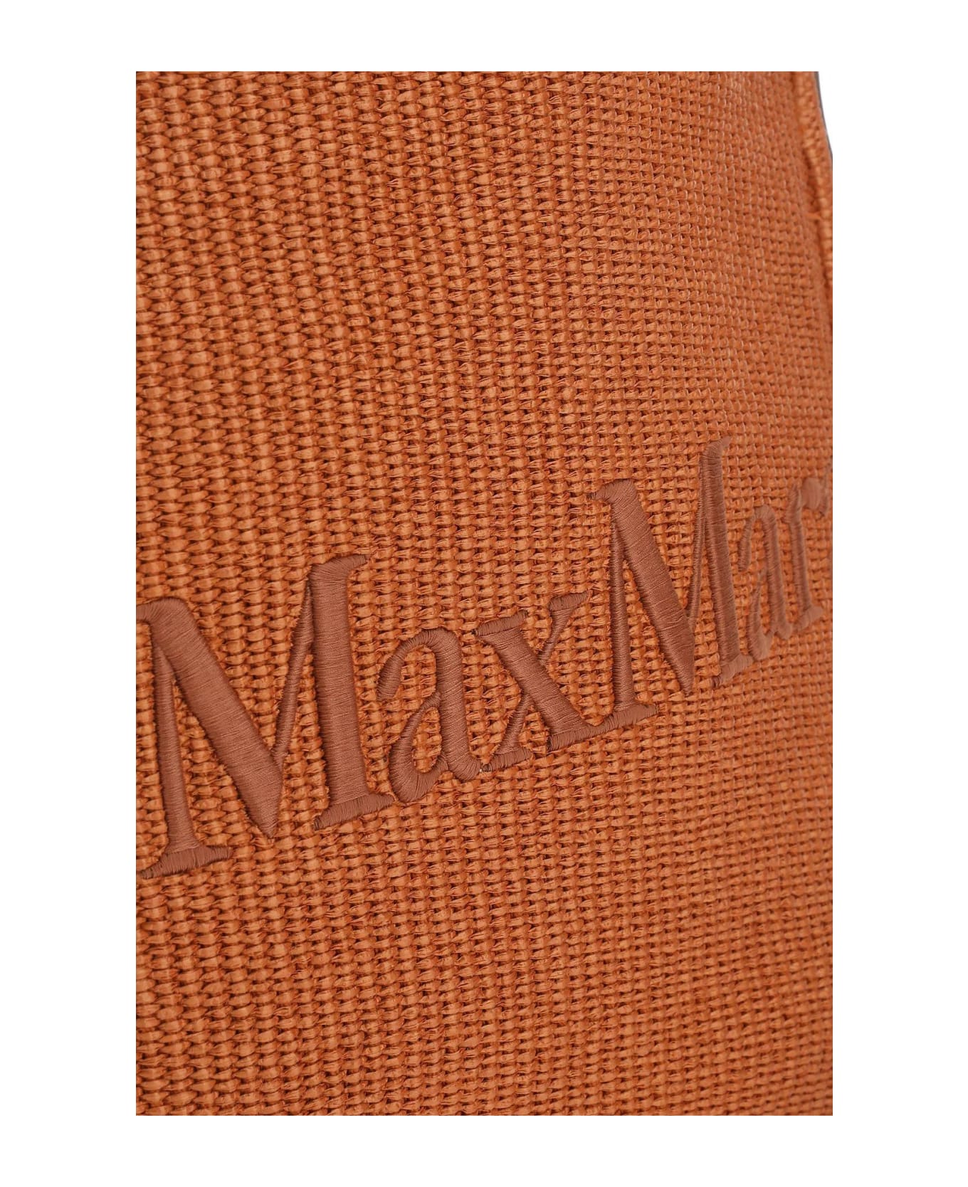 Max Mara Caramel Raffia Easybag Shopping Bag - 027