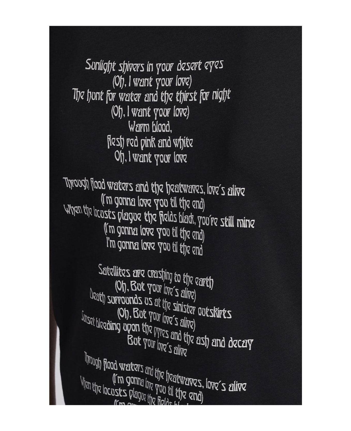 Ann Demeulemeester T-shirt In Black Cotton - black