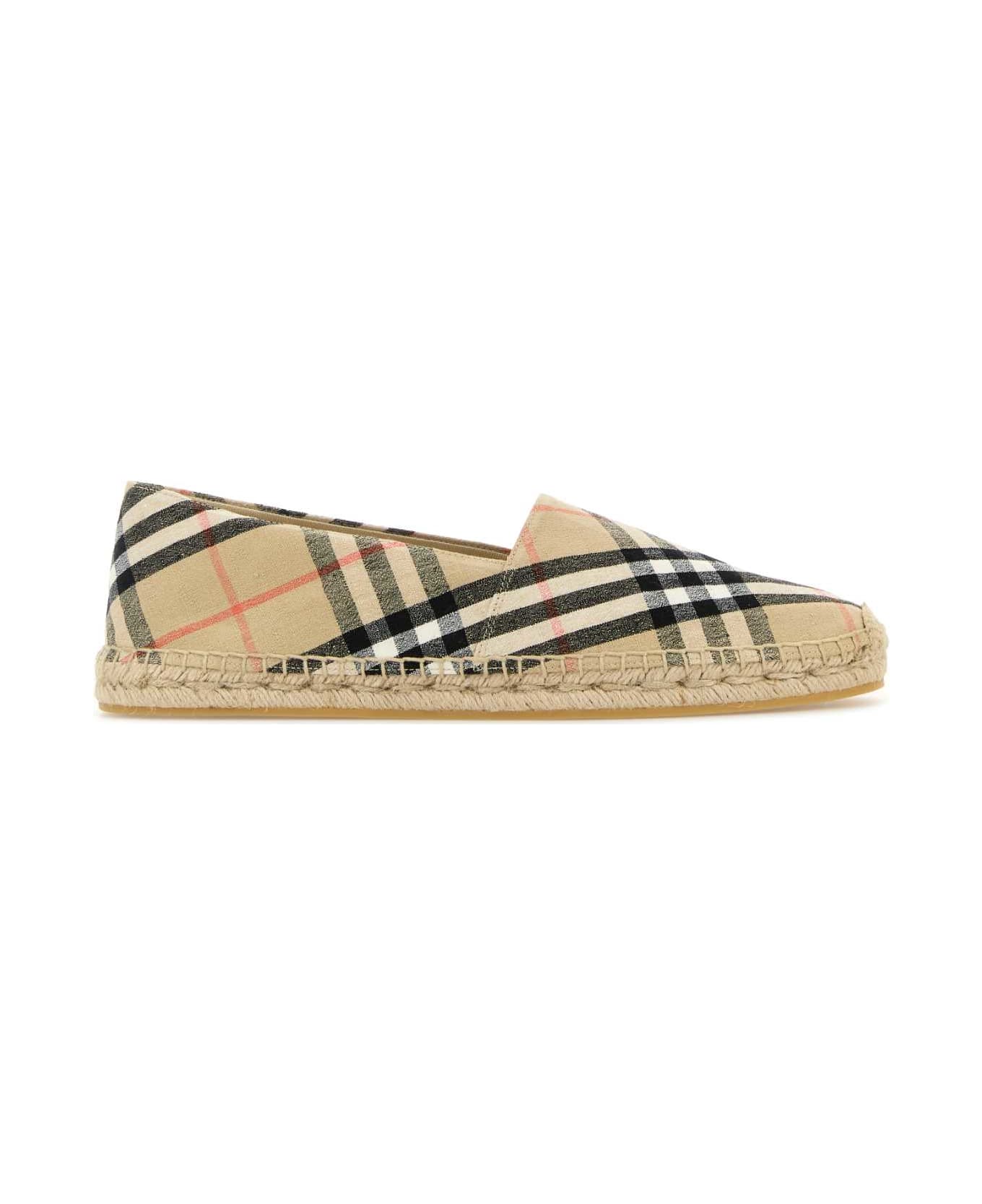 Burberry Embroidered Canvas Espadrilles - SANDIPCHECK