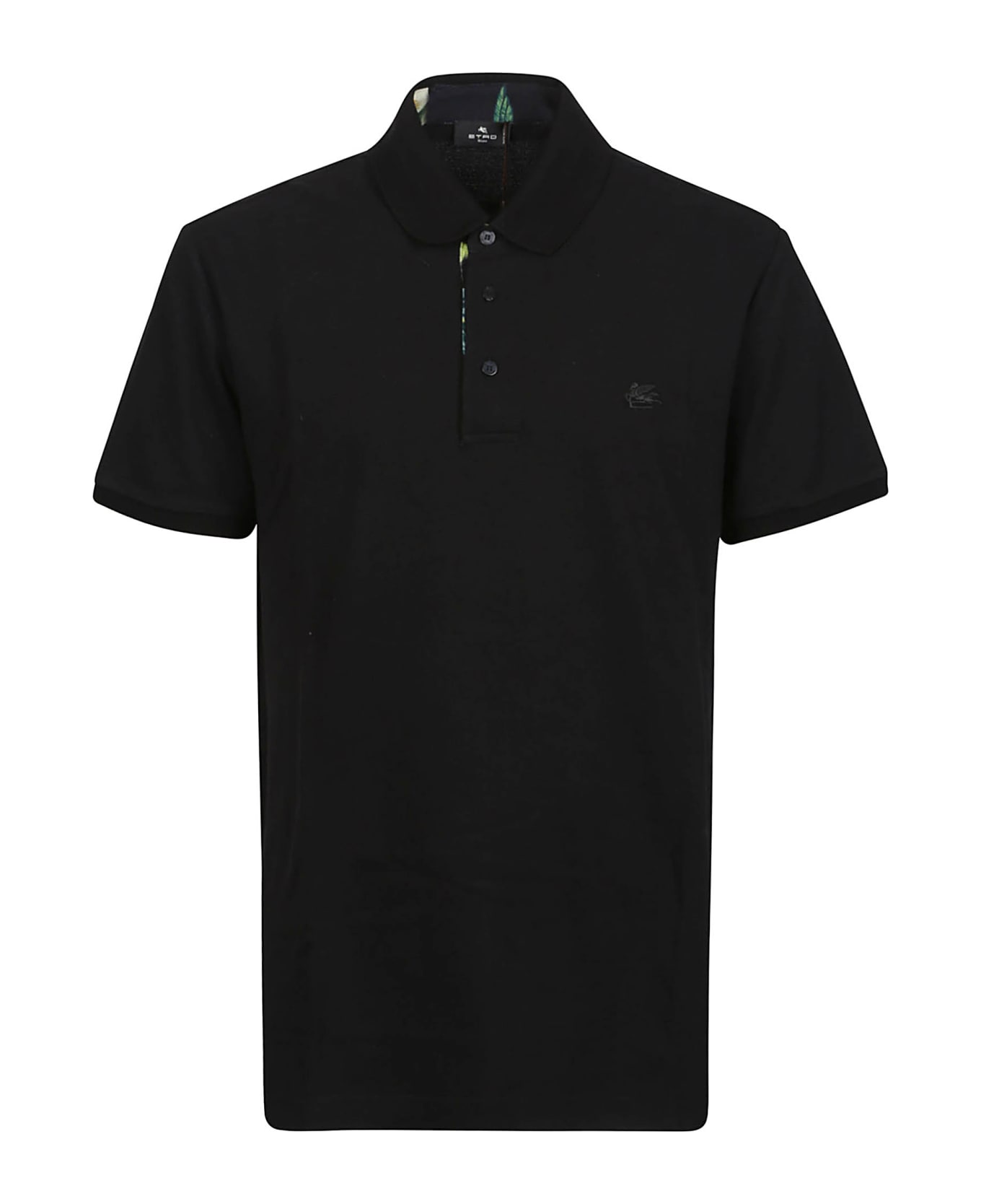 Etro Roma Short Sleeve Polo Shirt - Nero