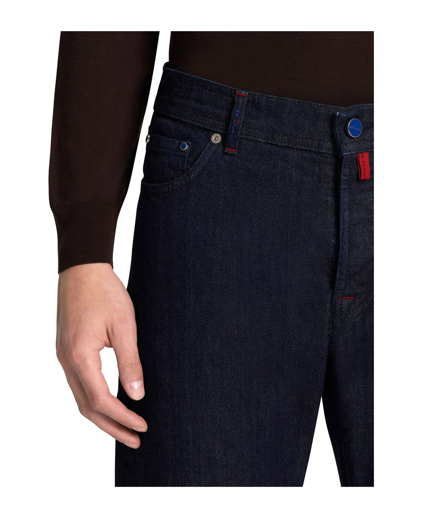 Kiton Trousers Cotton - INDIGO