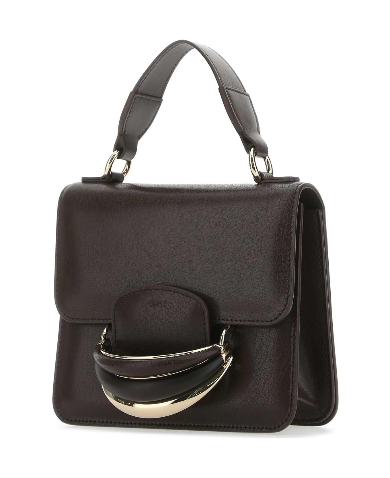 Chloé Dark Brown Leather Small Kattie Handbag - 297