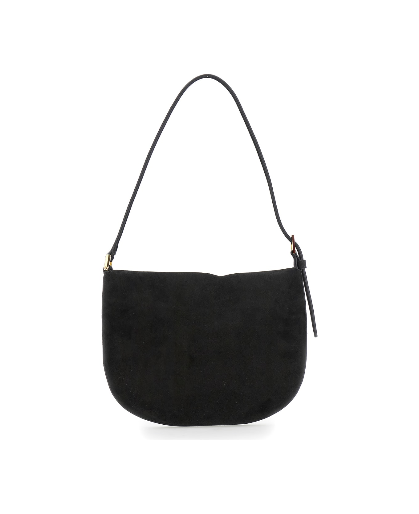 Savette The Small Tondo Hobo Suede Calf Leather - Black トートバッグ