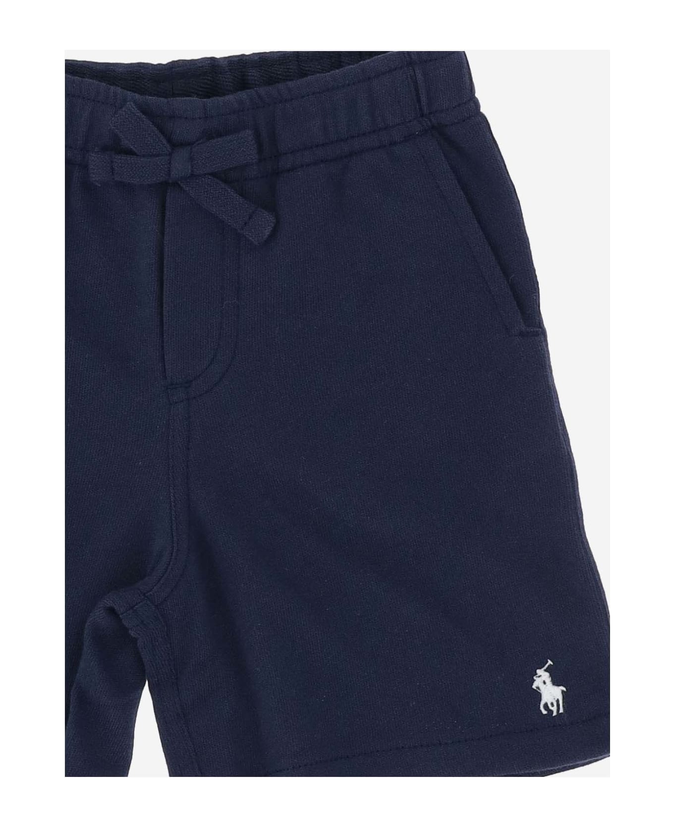 Polo Ralph Lauren Cotton Short Pants With Logo - Blue
