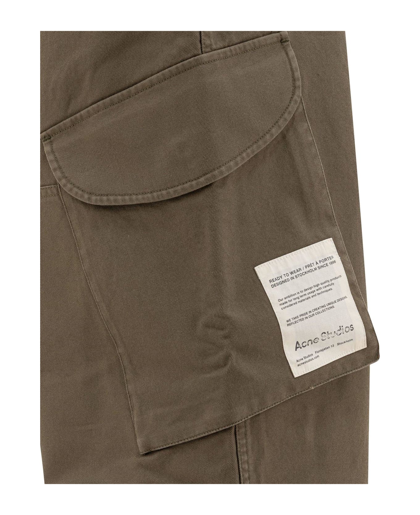 Acne Studios Logo-patch Cargo Pants - Green