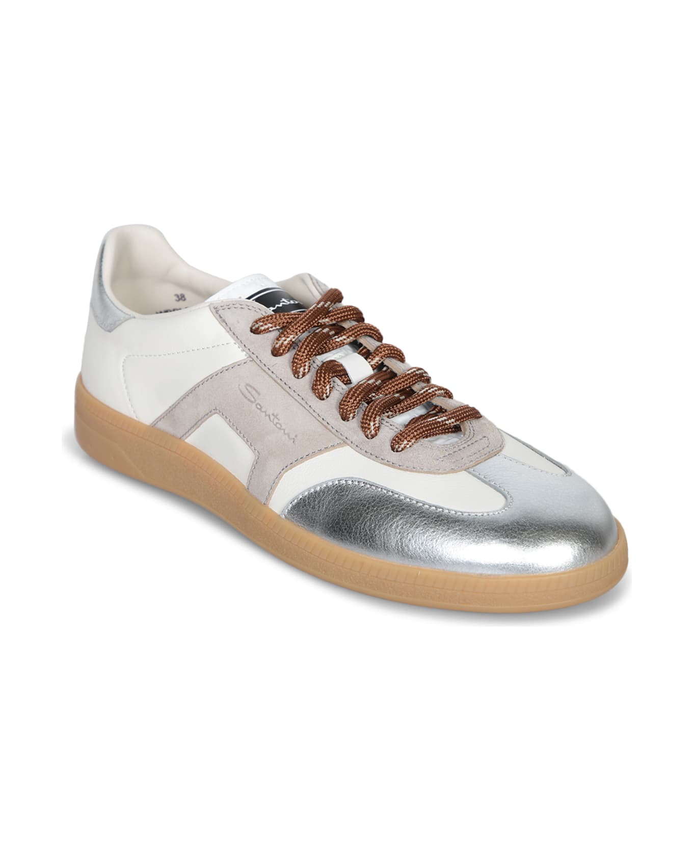 Santoni Olympid White-grey Sneakers - White