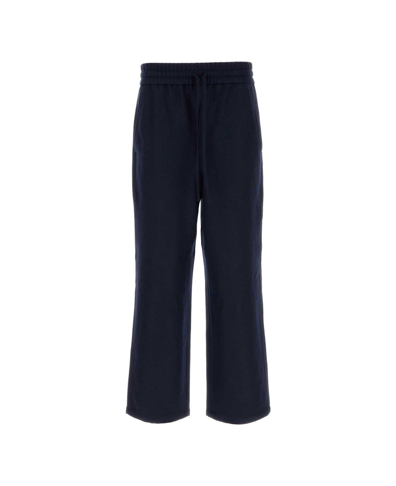 Ami Alexandre Mattiussi Paris Wide Elasticated Waist Trousers - Navy Blue