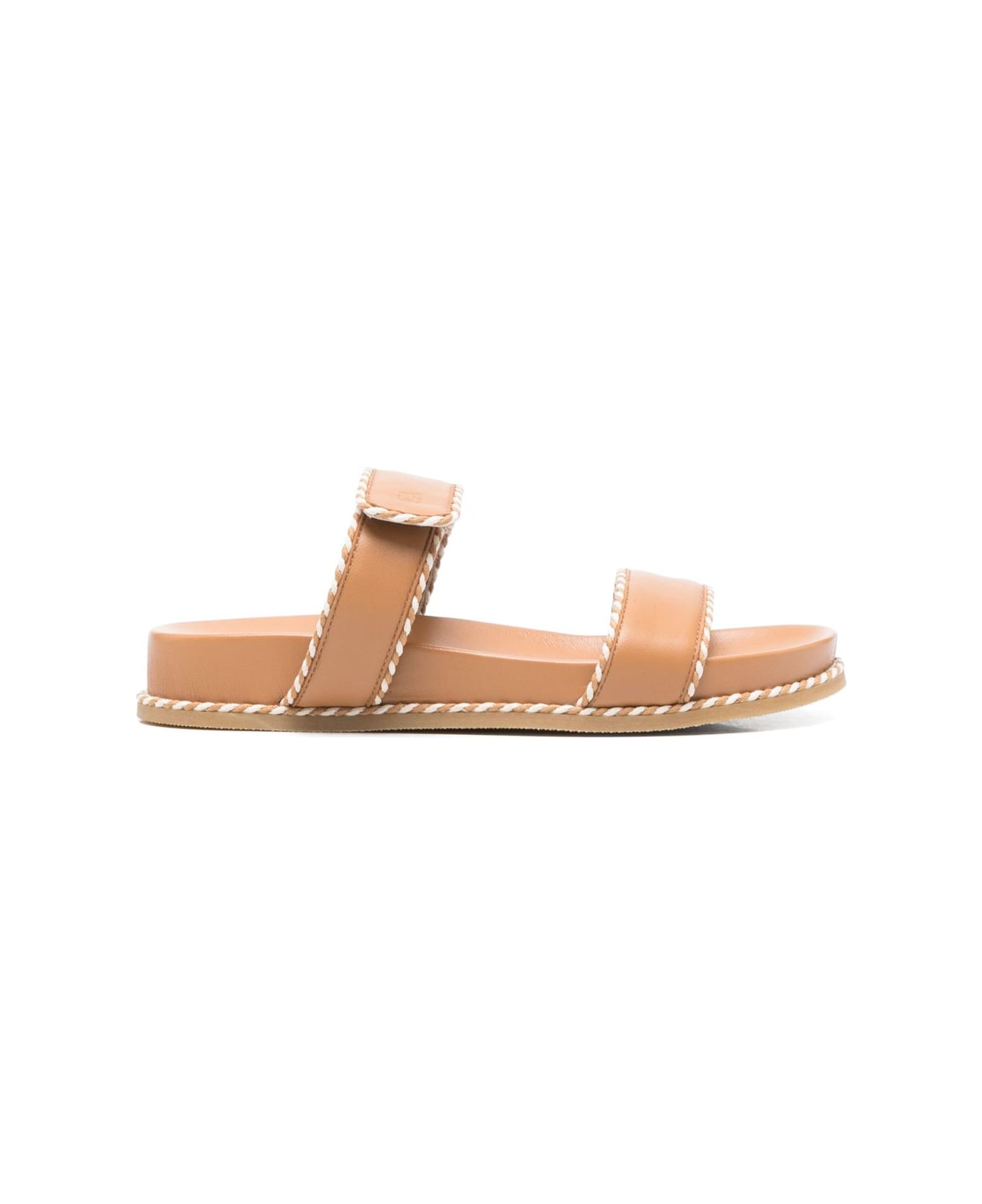Emporio Armani Leather Sandals - Brown