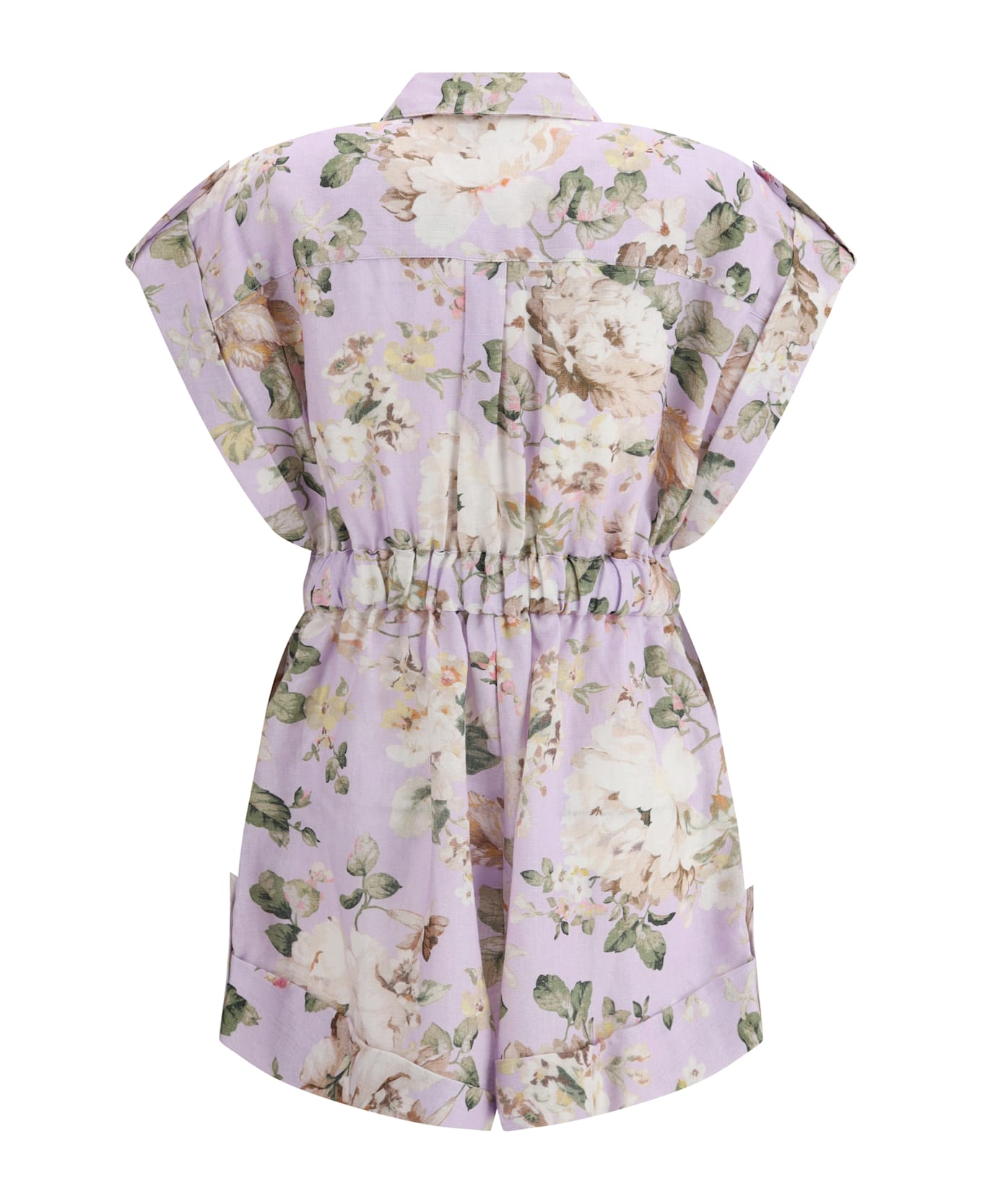 Zimmermann Acacia Pocket Playsuit - Lilac Floral