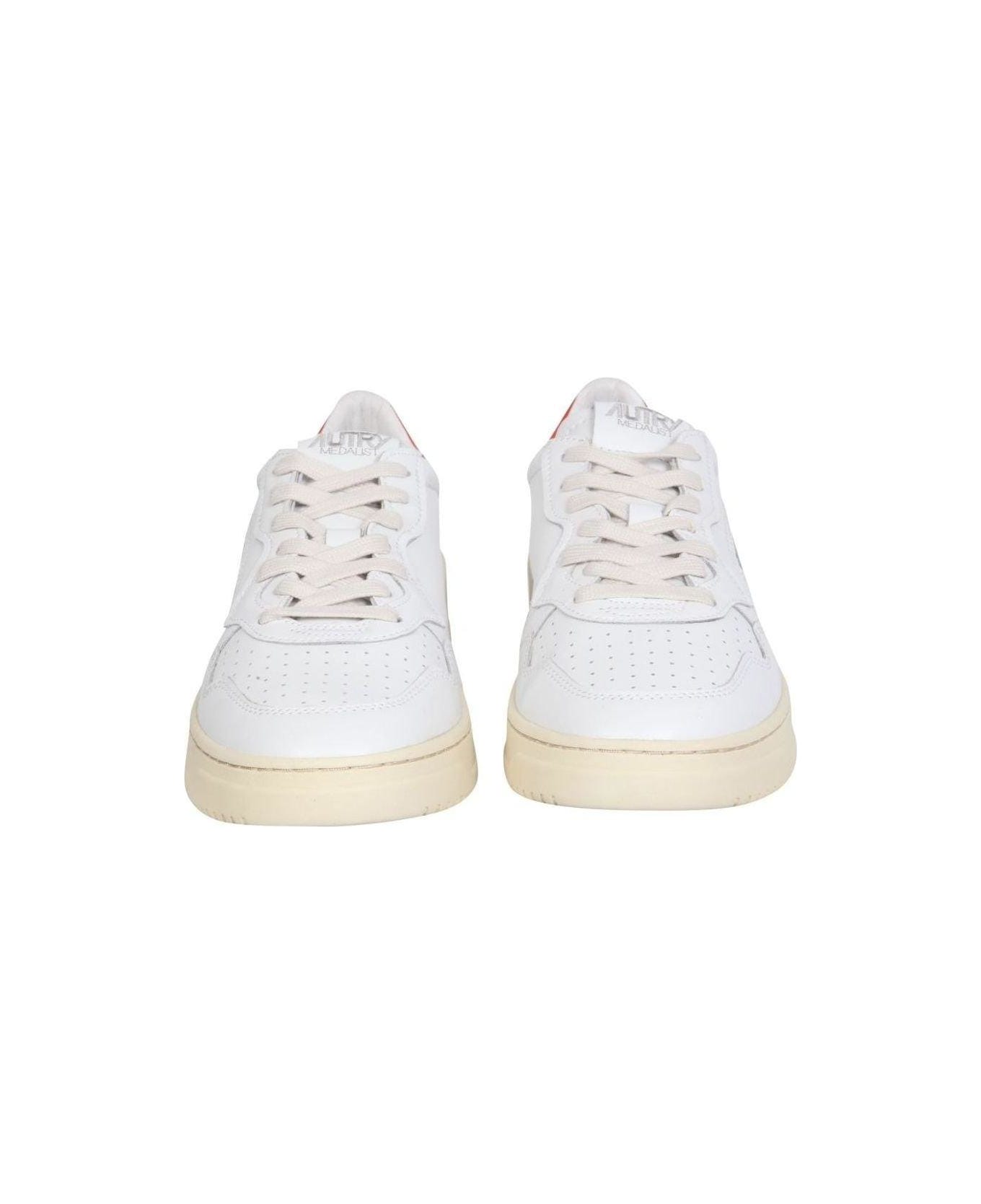 Autry Logo Panelled Lace-up Sneakers - Bianco