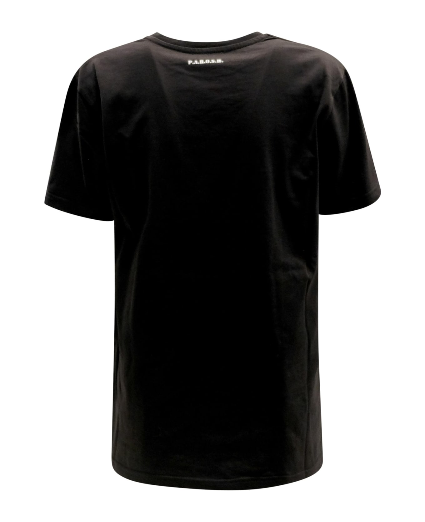 Parosh 013 Culmine Black Cotton T-shirt