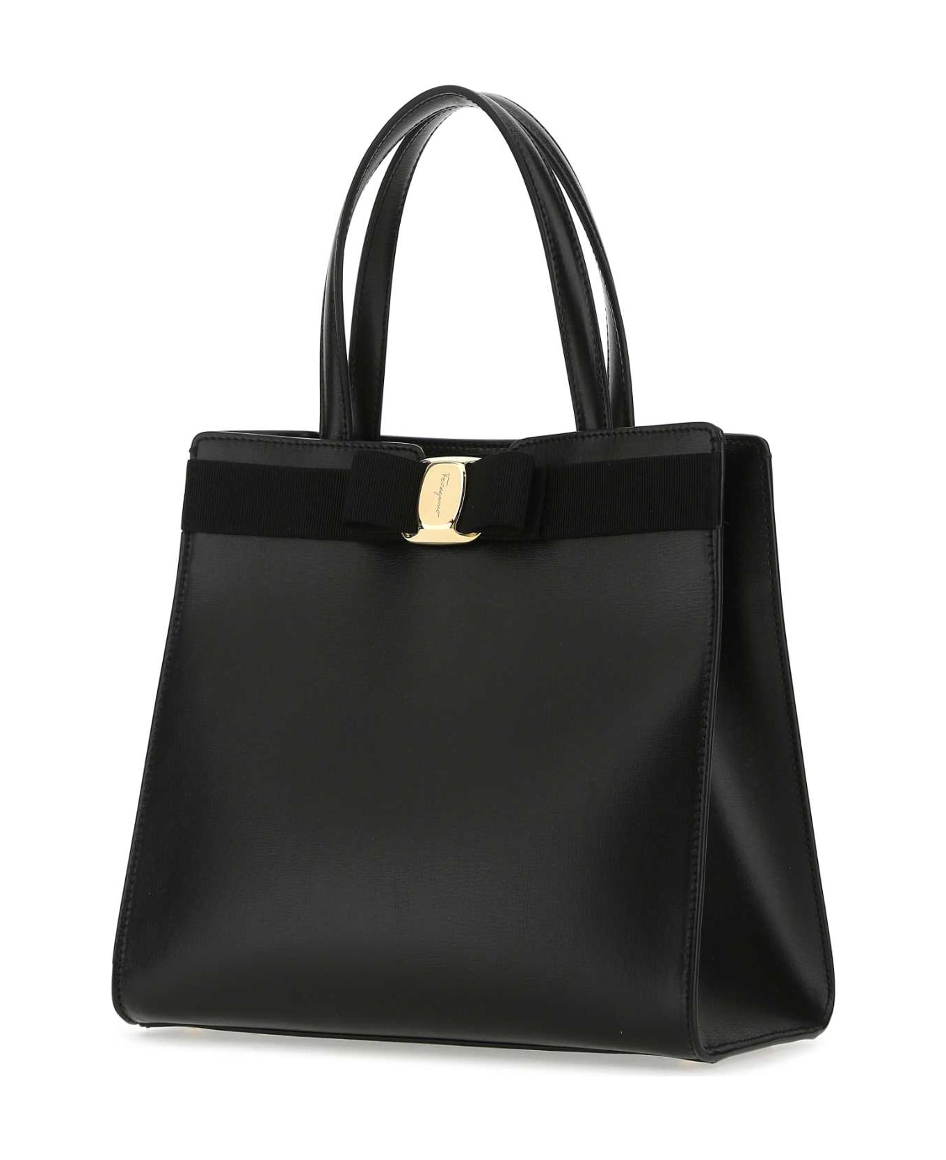 Ferragamo Black Leather Handbag - NERO