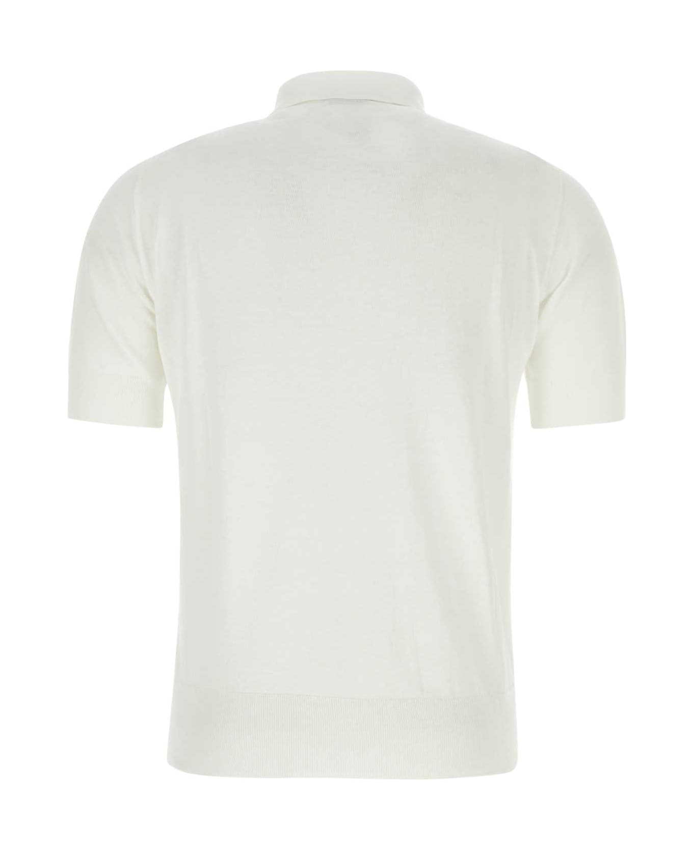 PT Torino White Cotton Polo Shirt - BIANCO