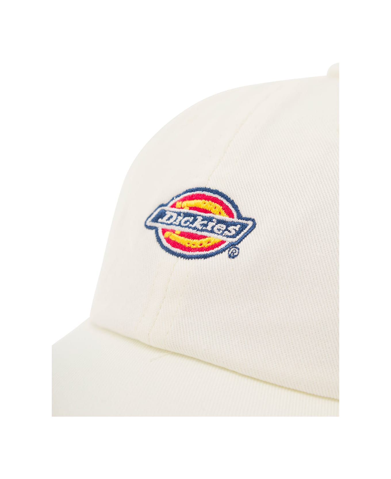 Dickies White Baseball Cap With Logo Patch In Cotton Man - White