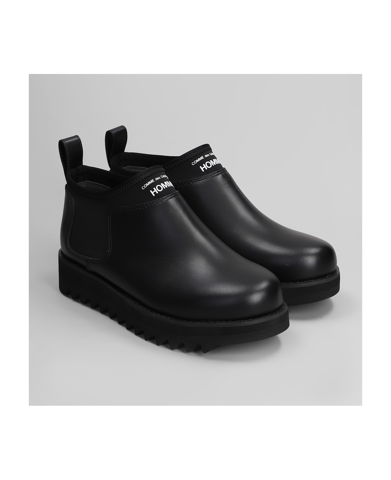 Comme des Garçons Homme Ankle Boots In Black Leather - black